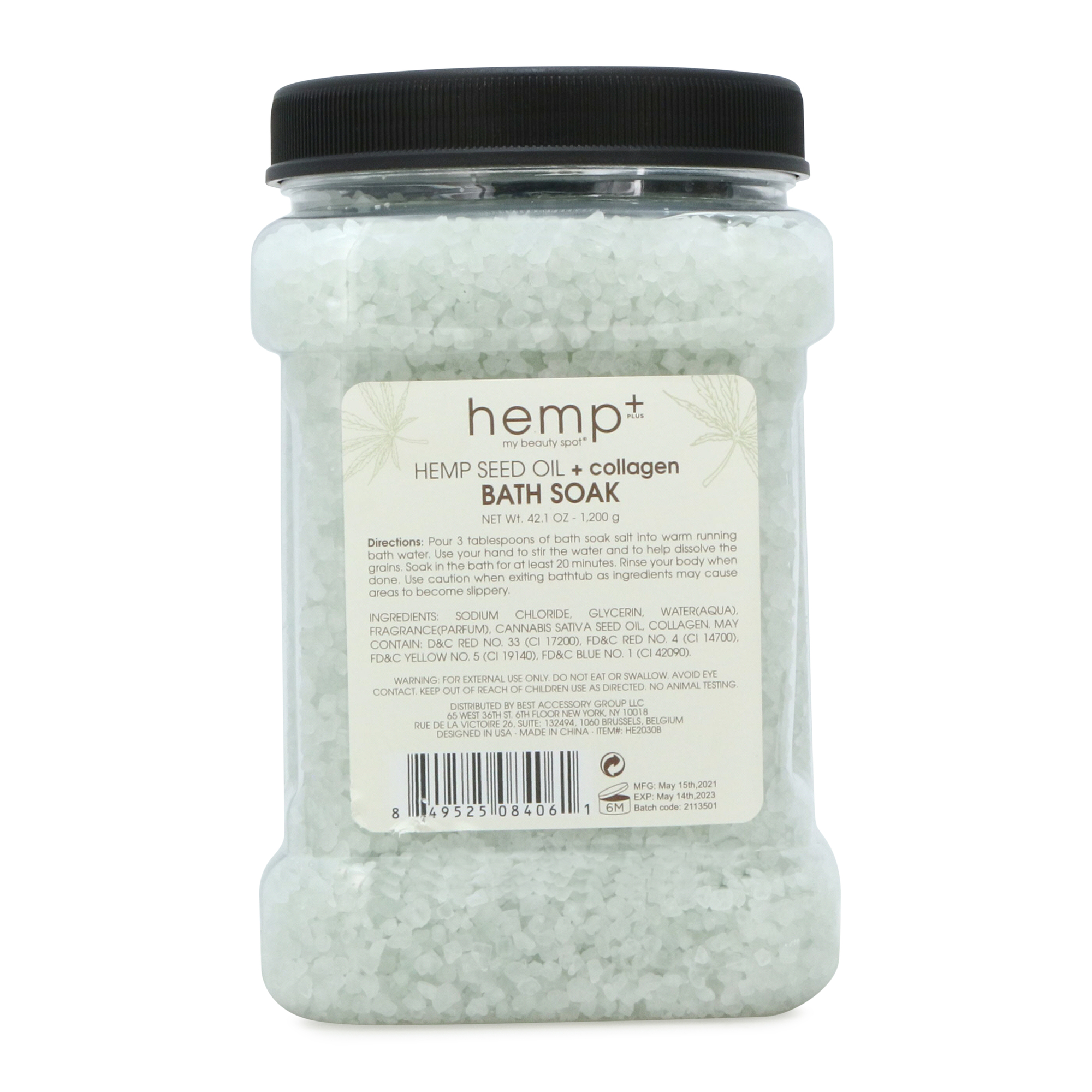 Hemp+ Bath Soak With Hemp Oil & Collagen 42oz