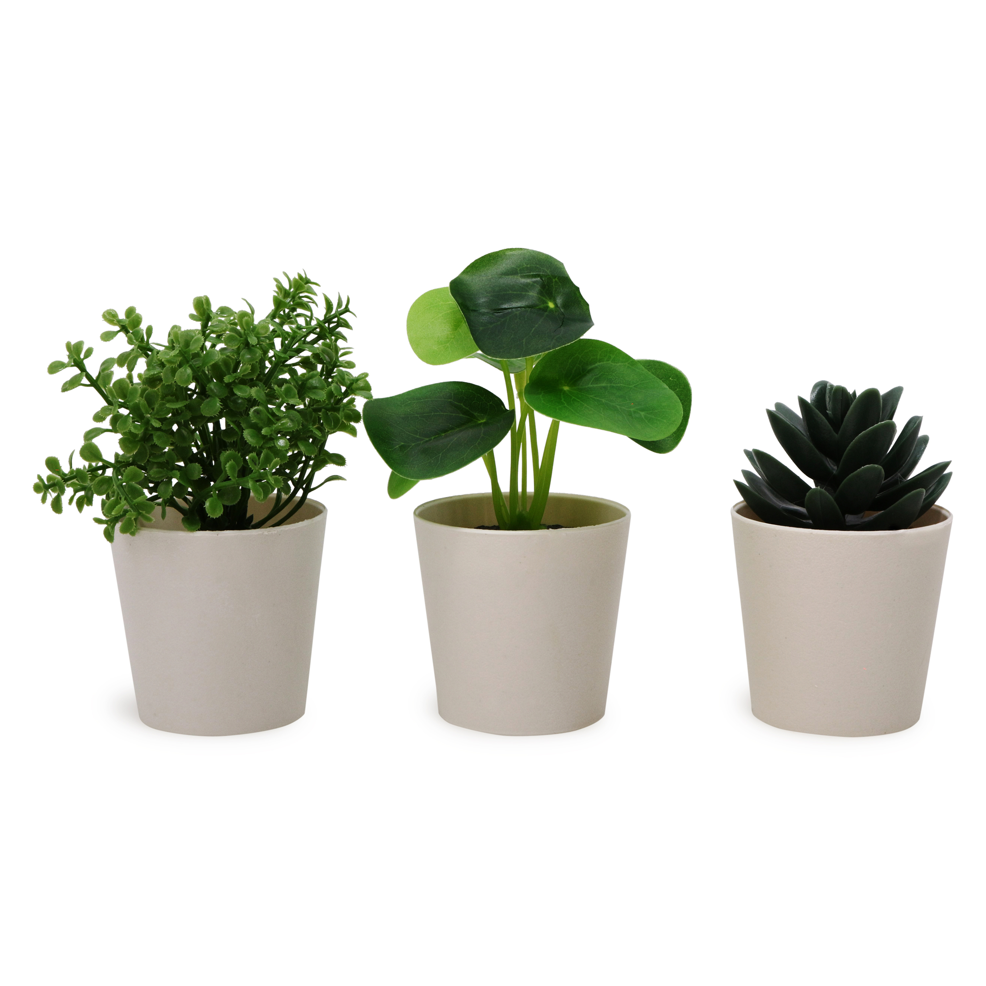 3-Pack Mini Faux House Plants