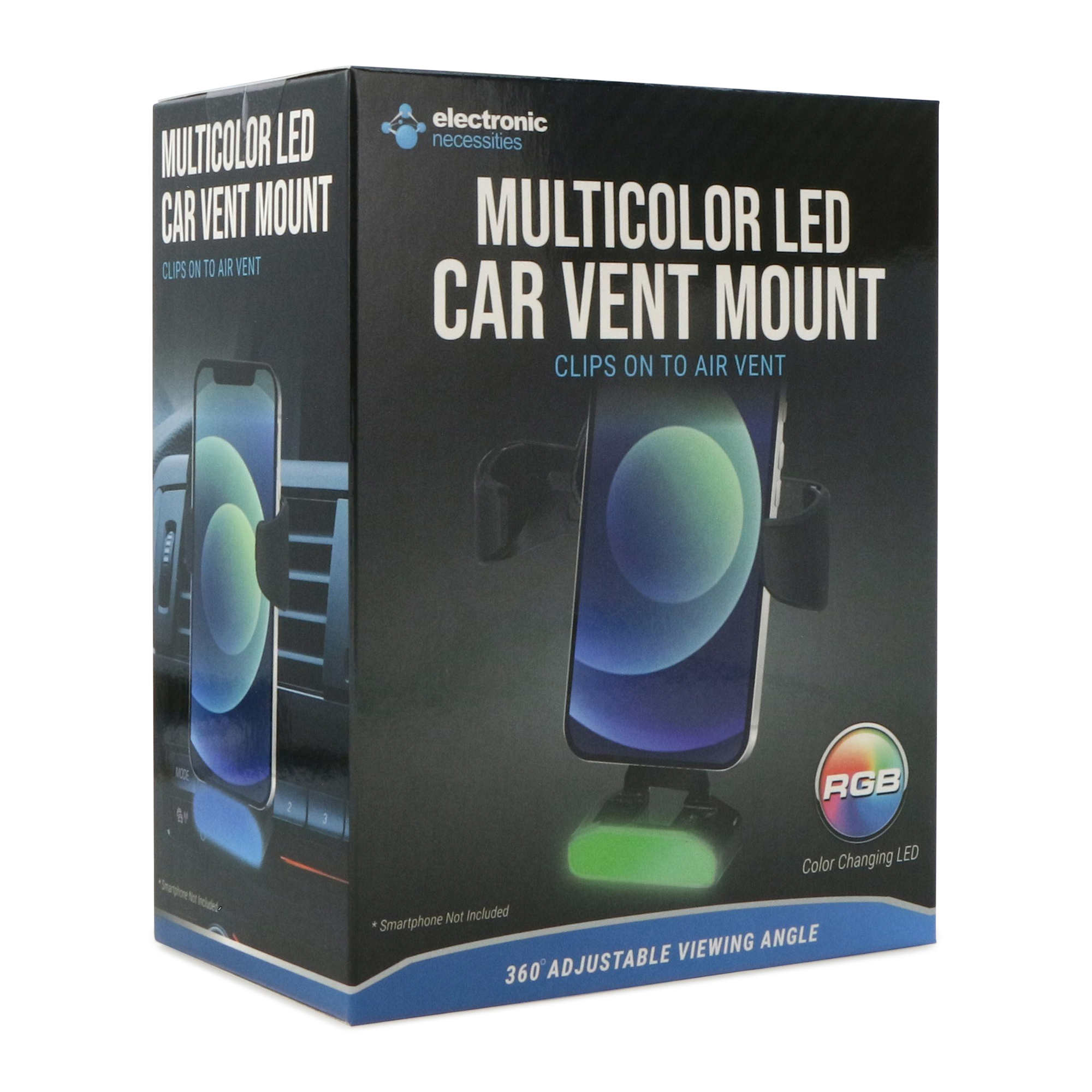 Multicolor LED Car Vent Phone Mount