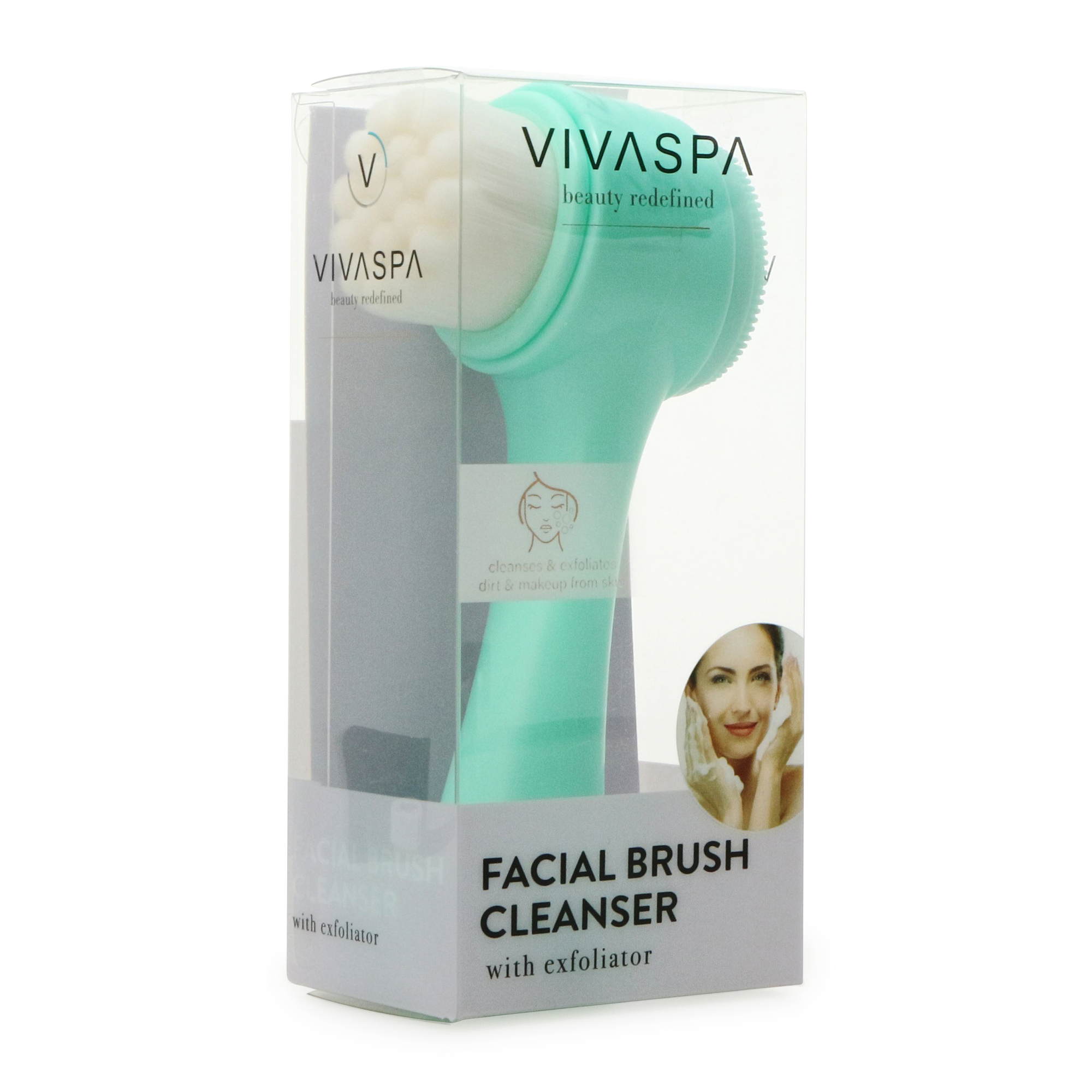 Vivaspa Cleansing Facial Brush With Exfoliator