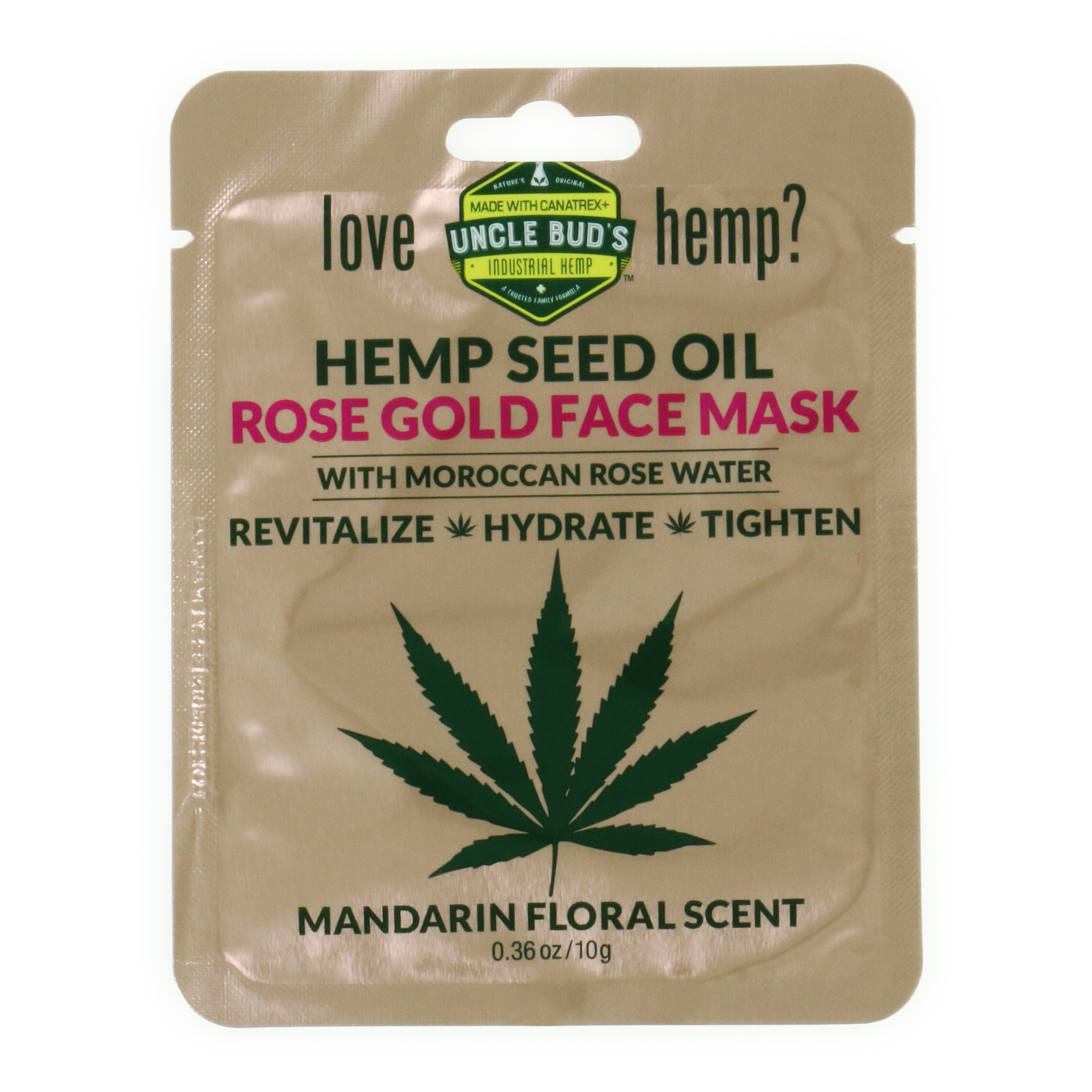 Uncle Bud's® Hemp Seed Oil Rose Gold Face Mask