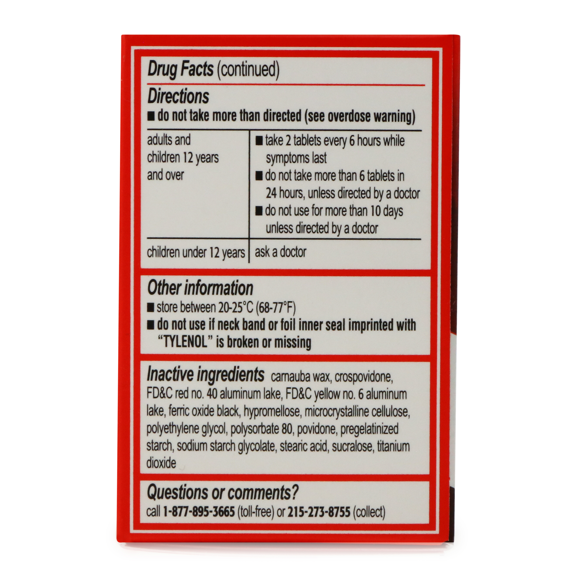 Extra Strength Tylenol® Acetaminophen 500Mg, 24 Coated Tablets