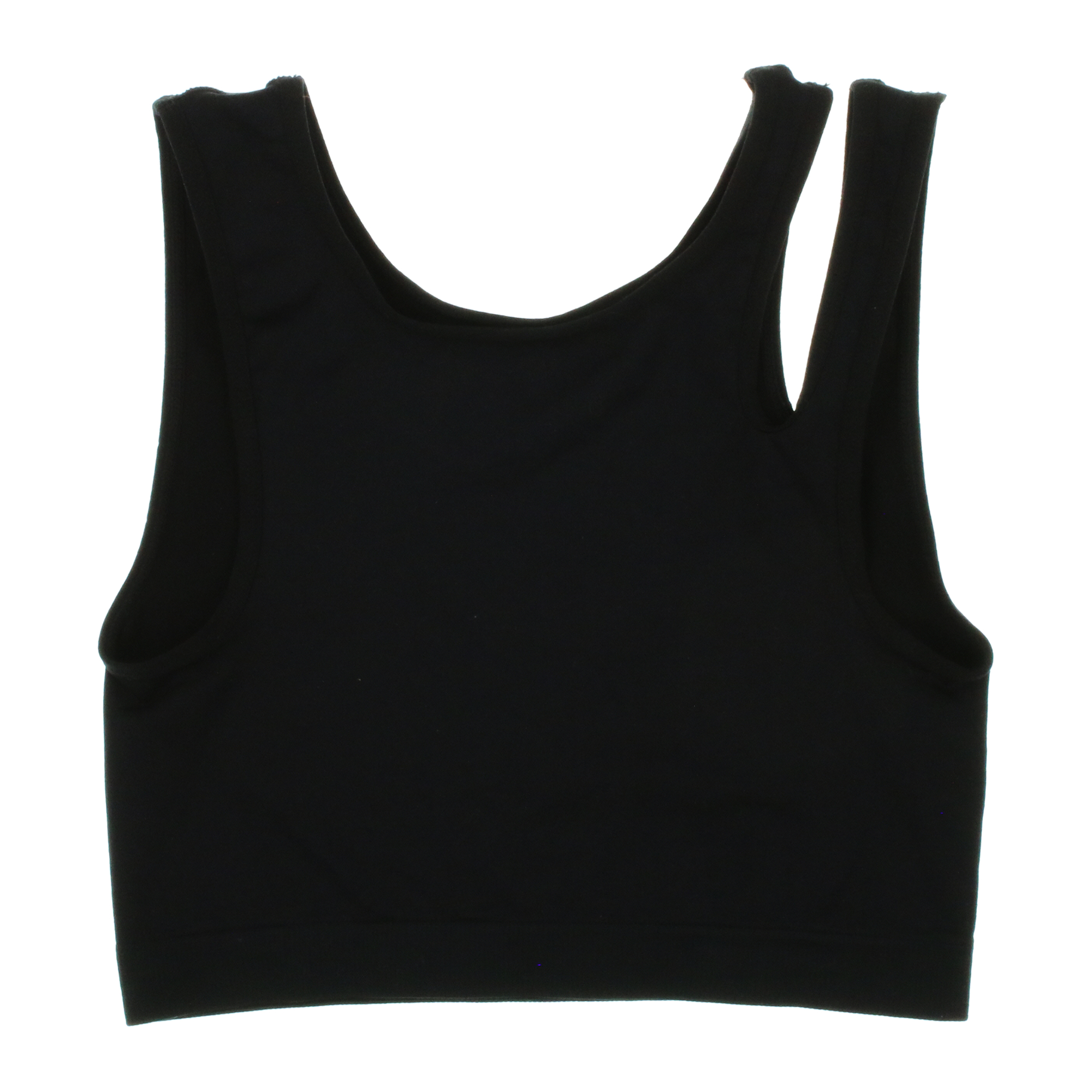 Black Cutout Shoulder Sports Bra
