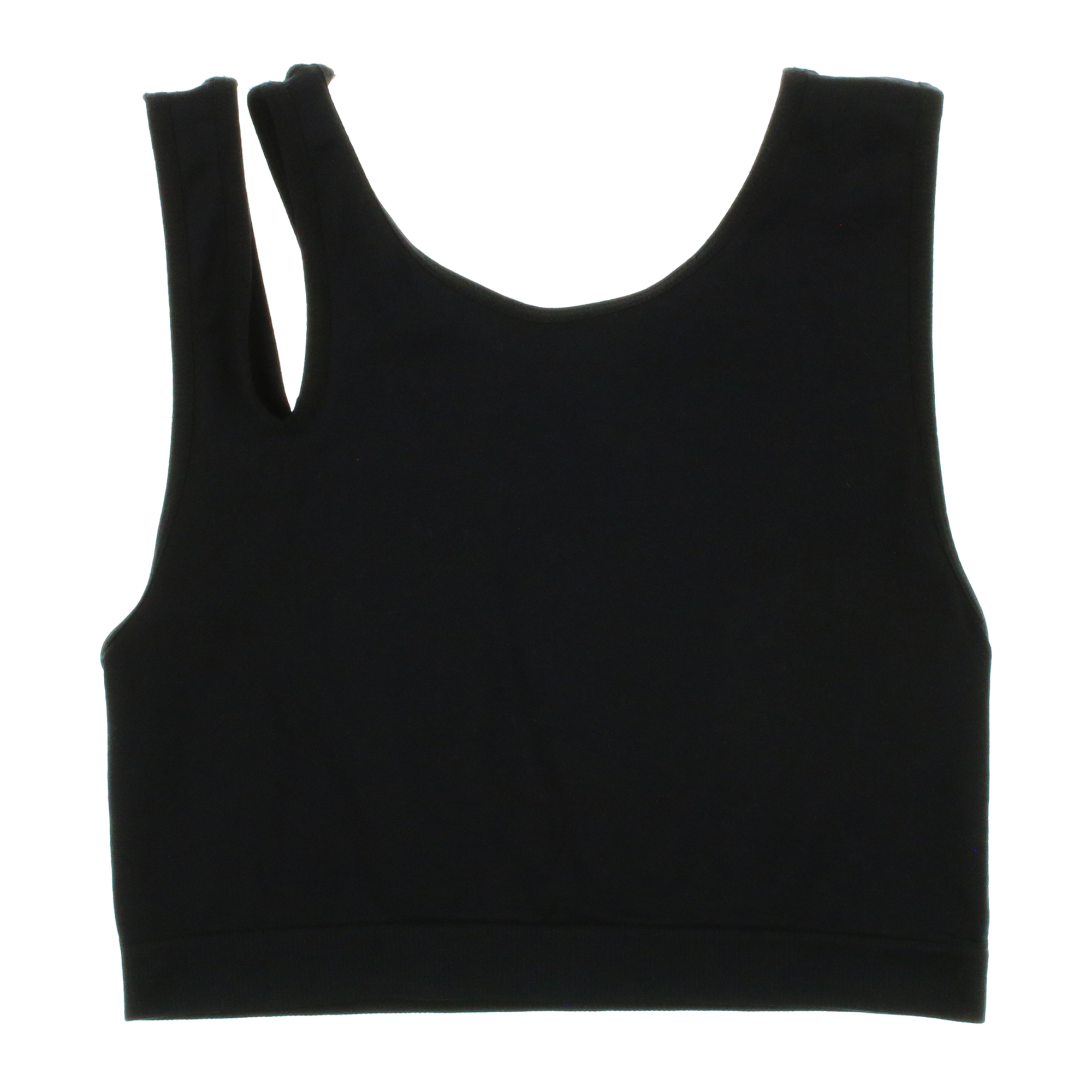 Black Cutout Shoulder Sports Bra