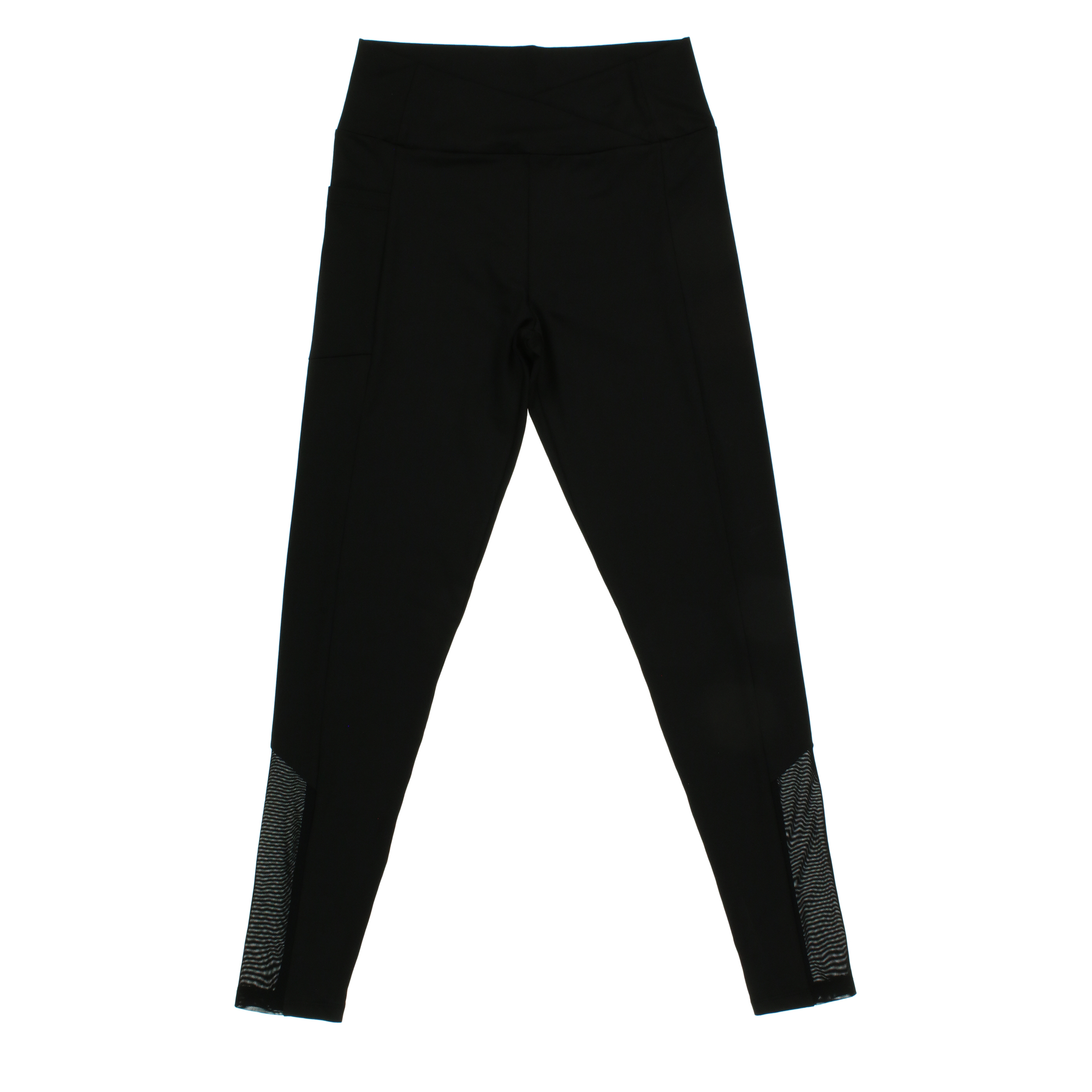 Black High Waist Crossover Leggings