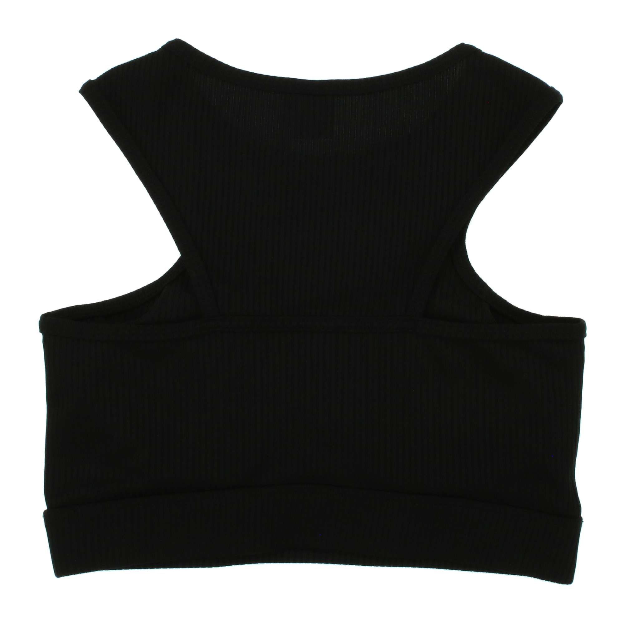 Black Ribbed Razor Sports Bra
