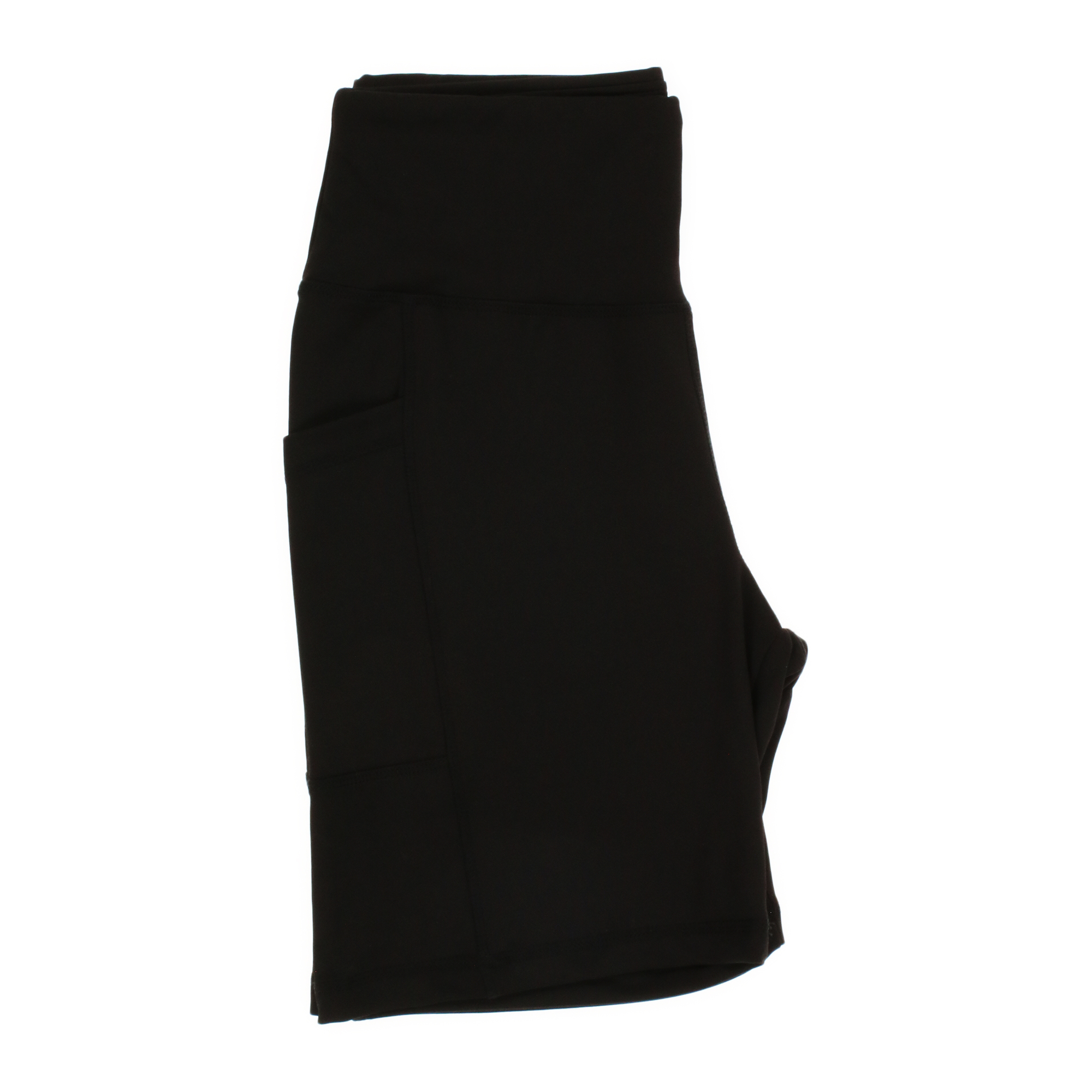 Black High Waist Bike Shorts w/ Pockets
