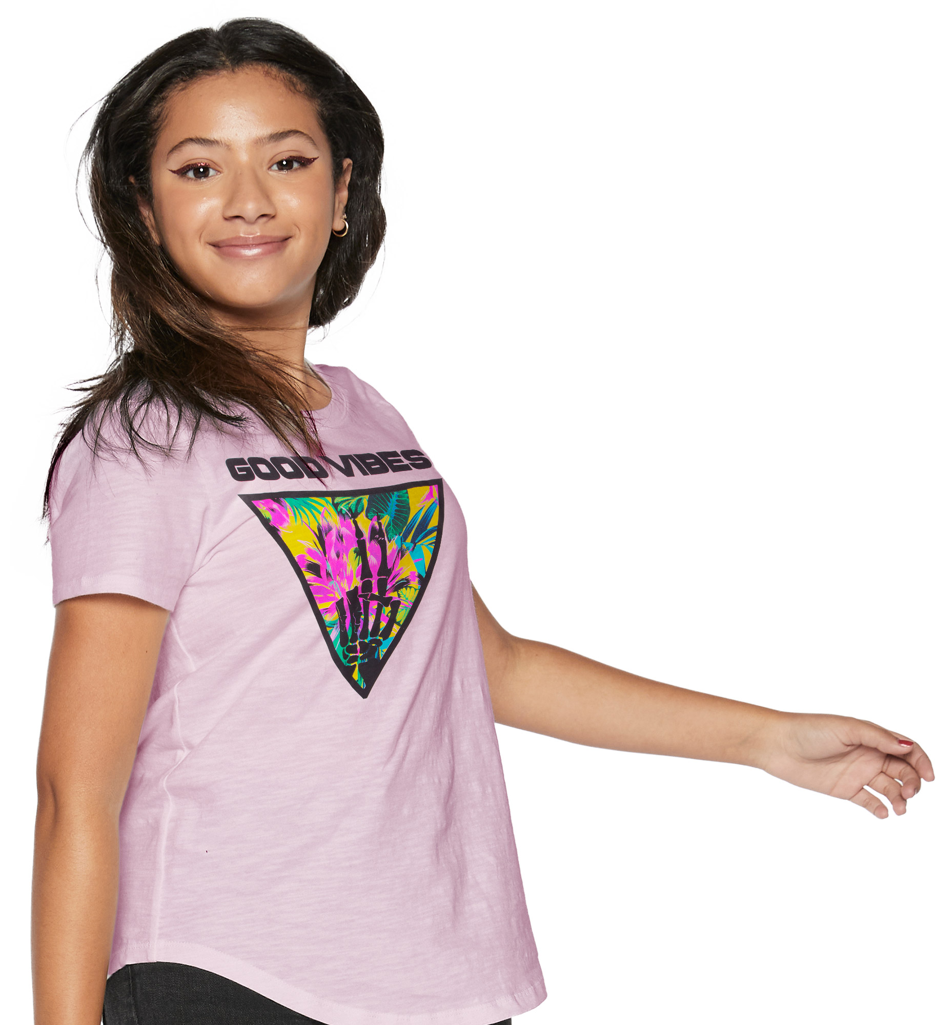 Skeleton 'Good Vibes' Graphic Tee