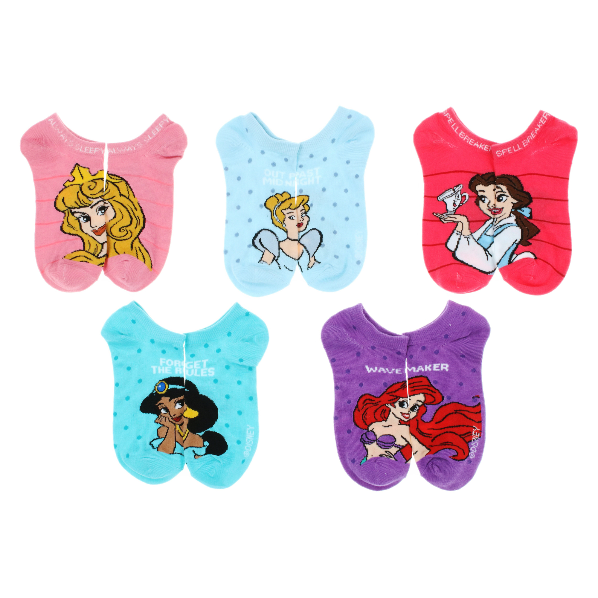 Disney Princess Ankle Socks 5-Pack