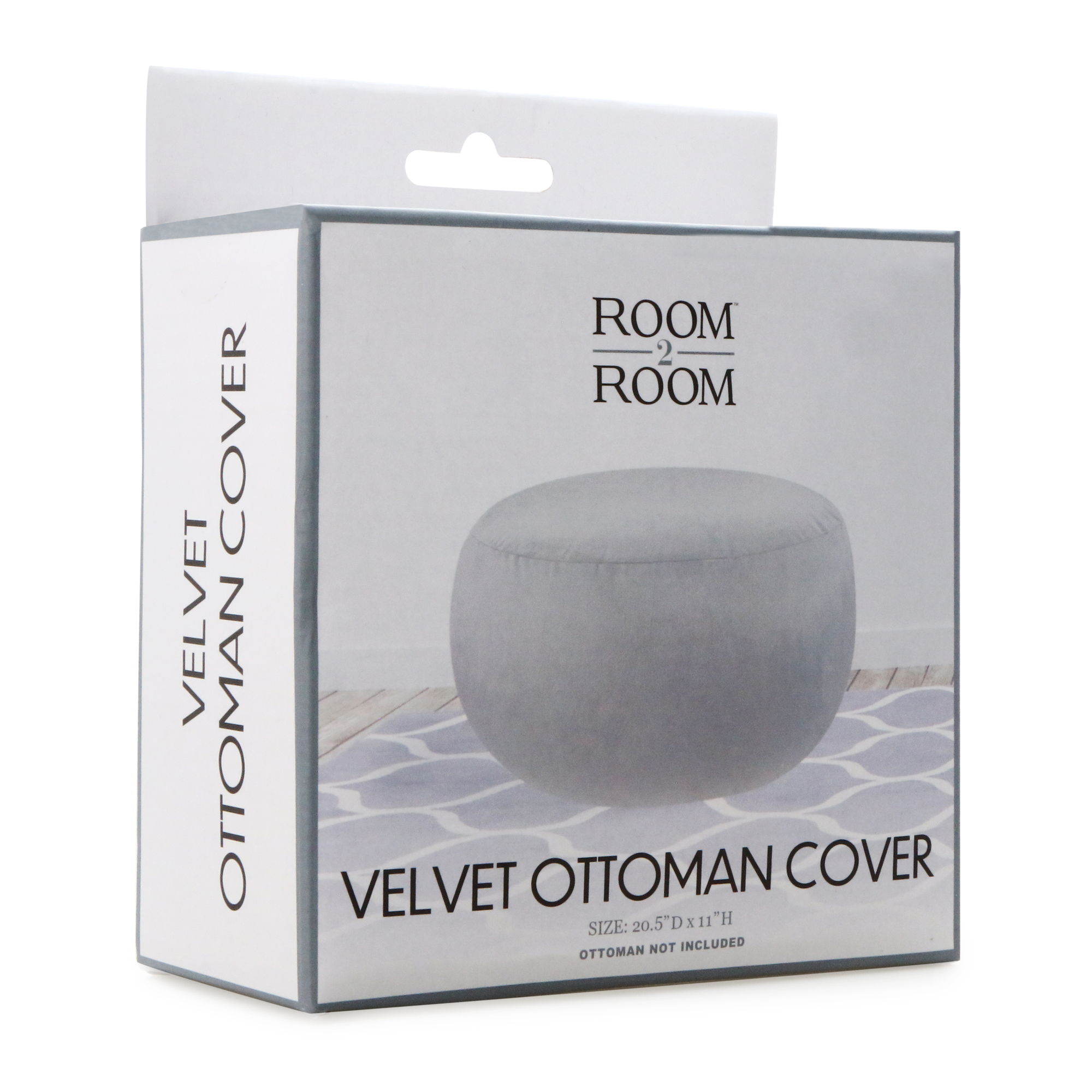 Velvet Ottoman Cover