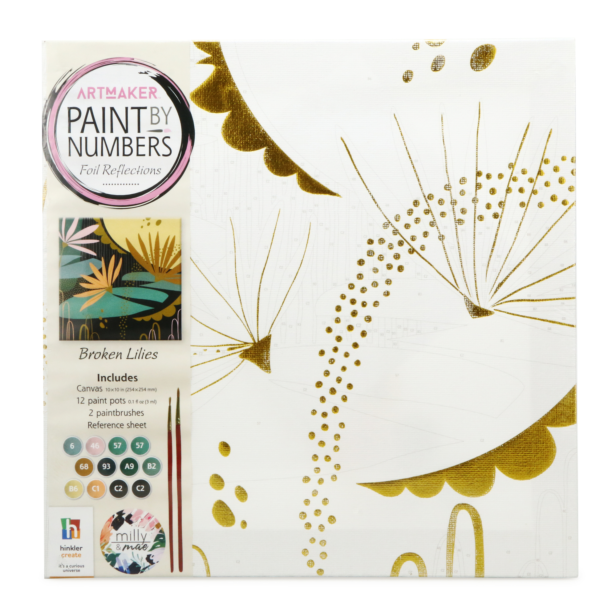 Paint By Numbers Canvas With Foil Reflections Art Set