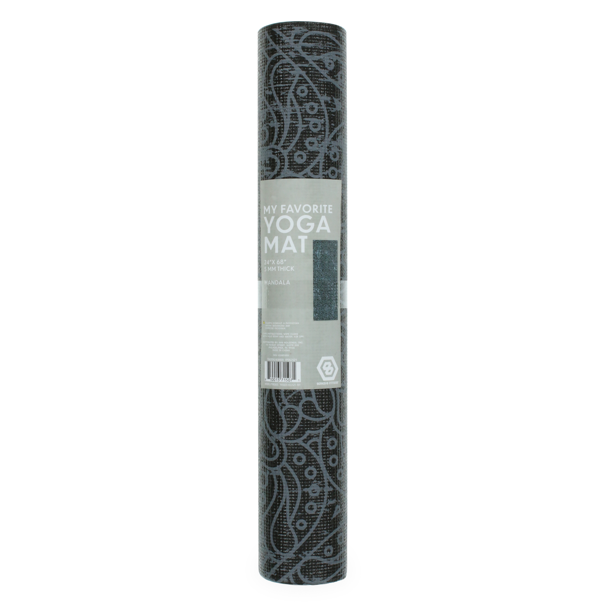 Series-8 Fitness™ Mandala Print Yoga Mat 24in x 68in, 5Mm Thick