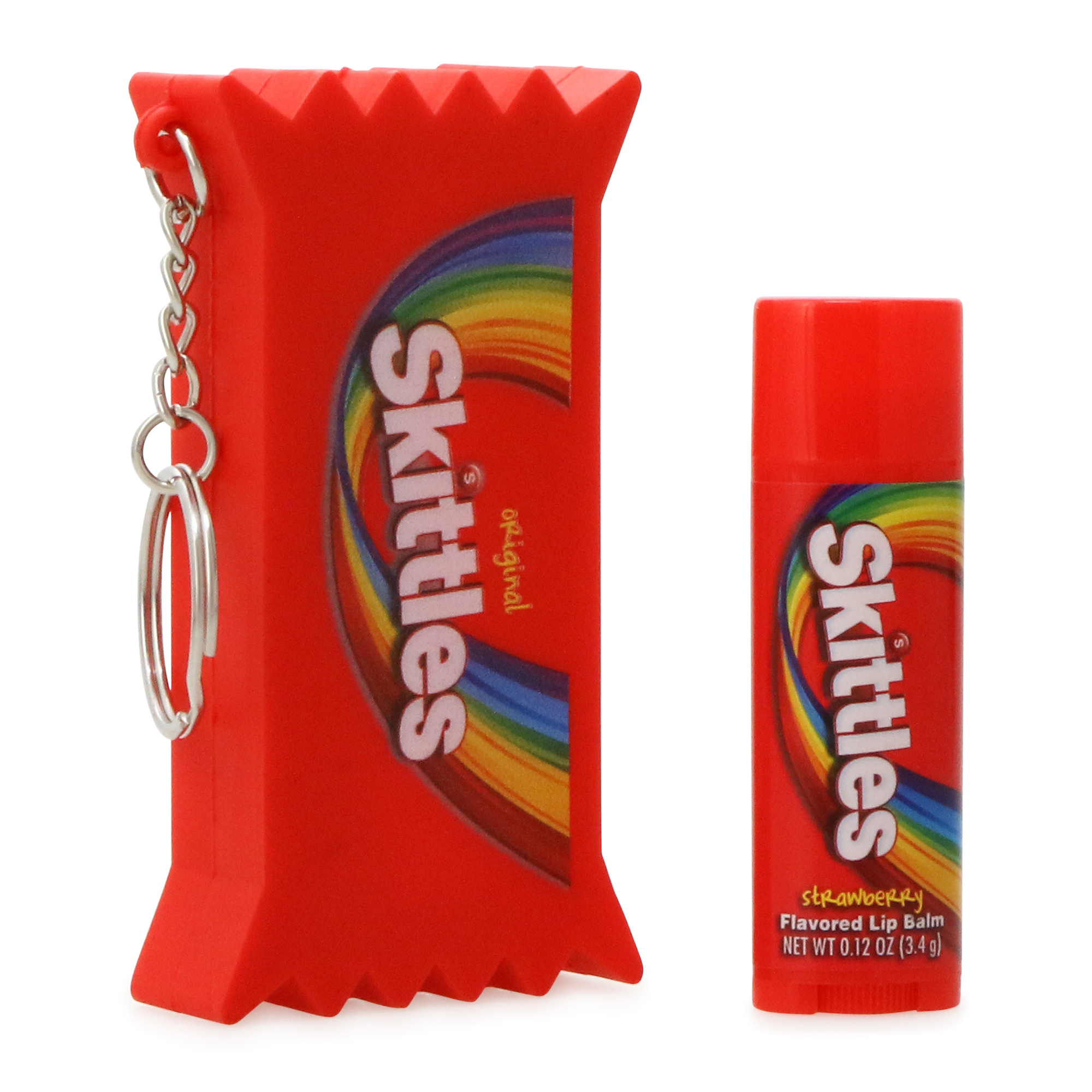 Skittles® Strawberry Flavored Lip Balm & Keychain