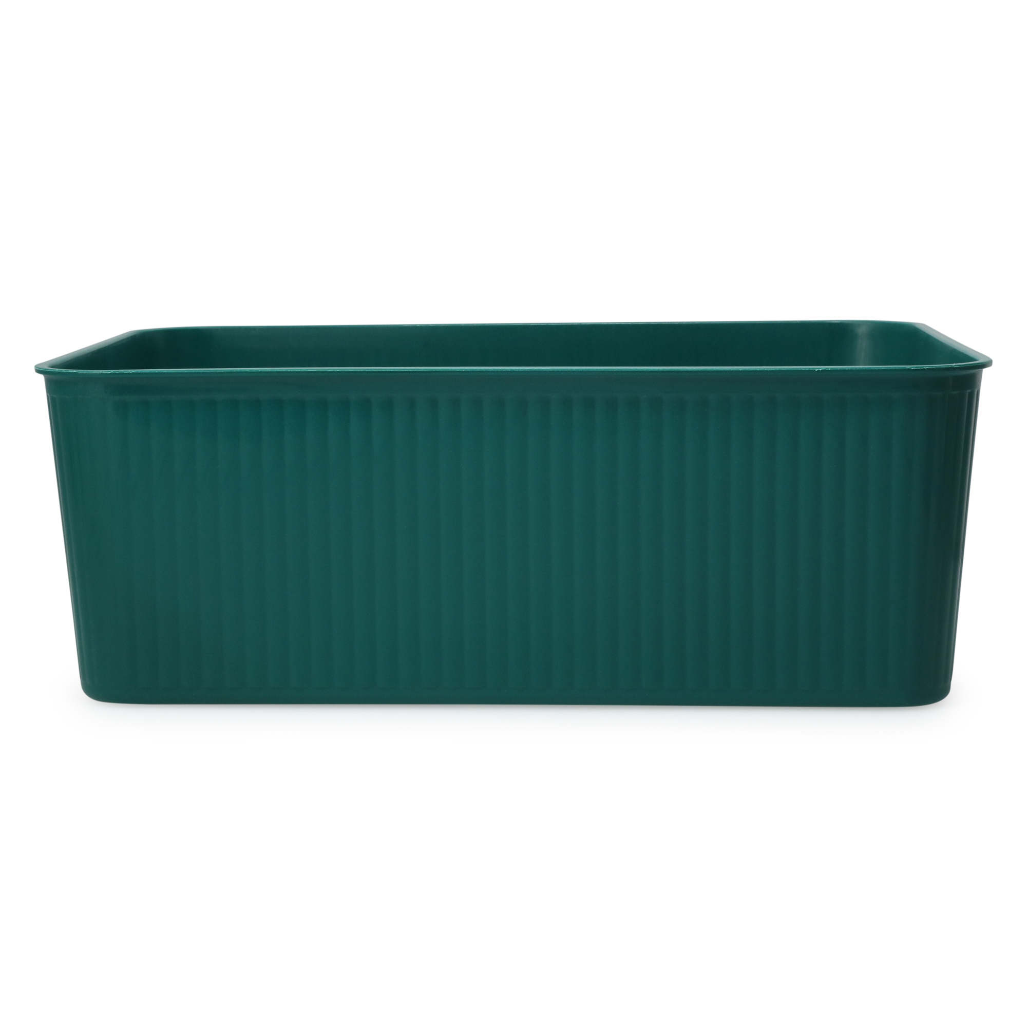 Large Emerald Green Storage Bin 14in x 10in