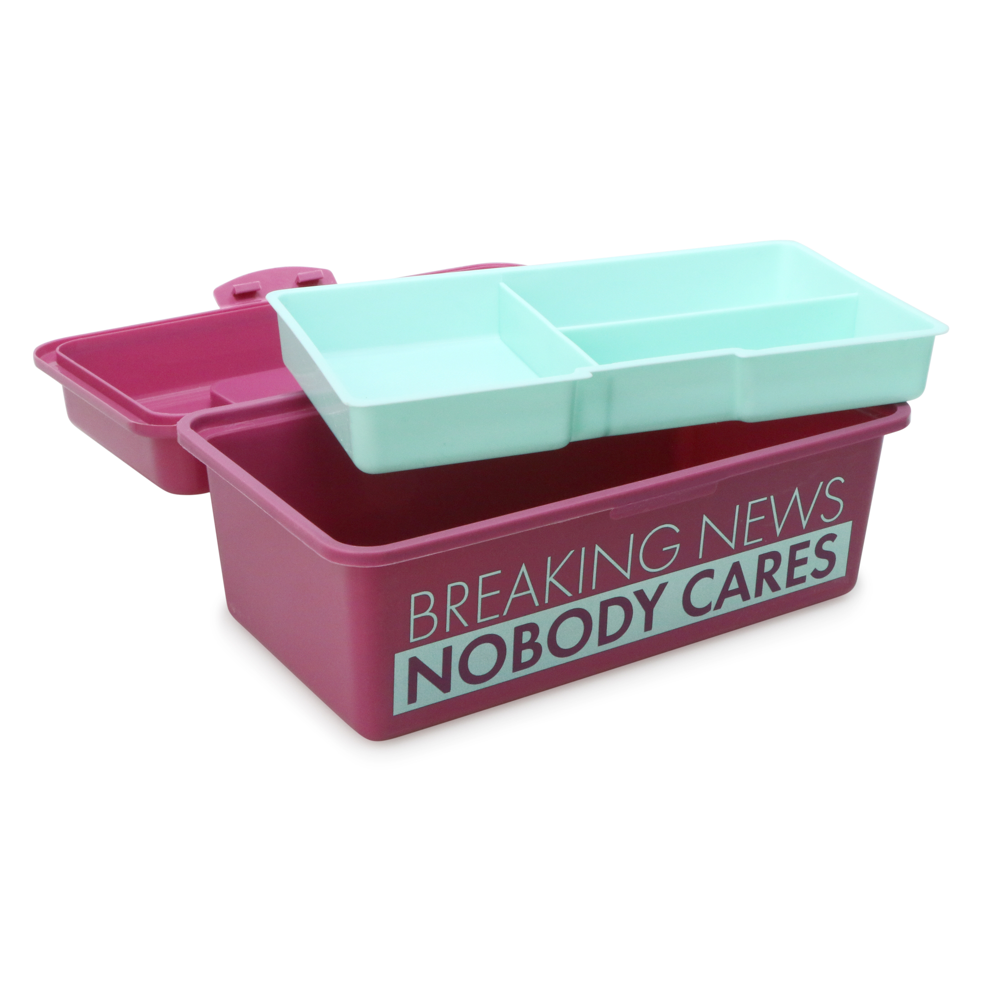 Storage Box With Organizer Tray 9.6in - Breaking News, Nobody Cares