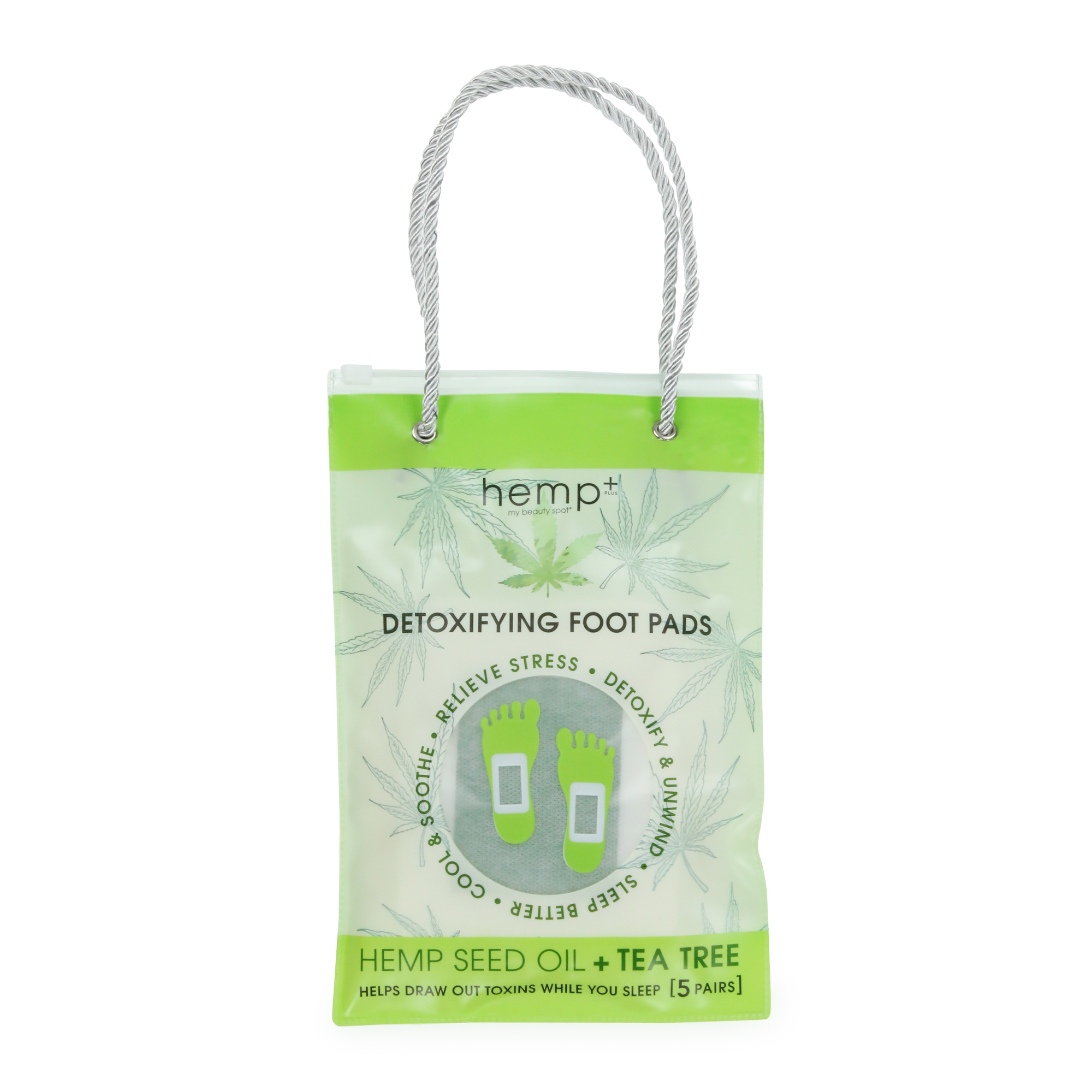 Hemp+ Detoxifying Foot Pads With Tea Tree Oil, 5 Pairs