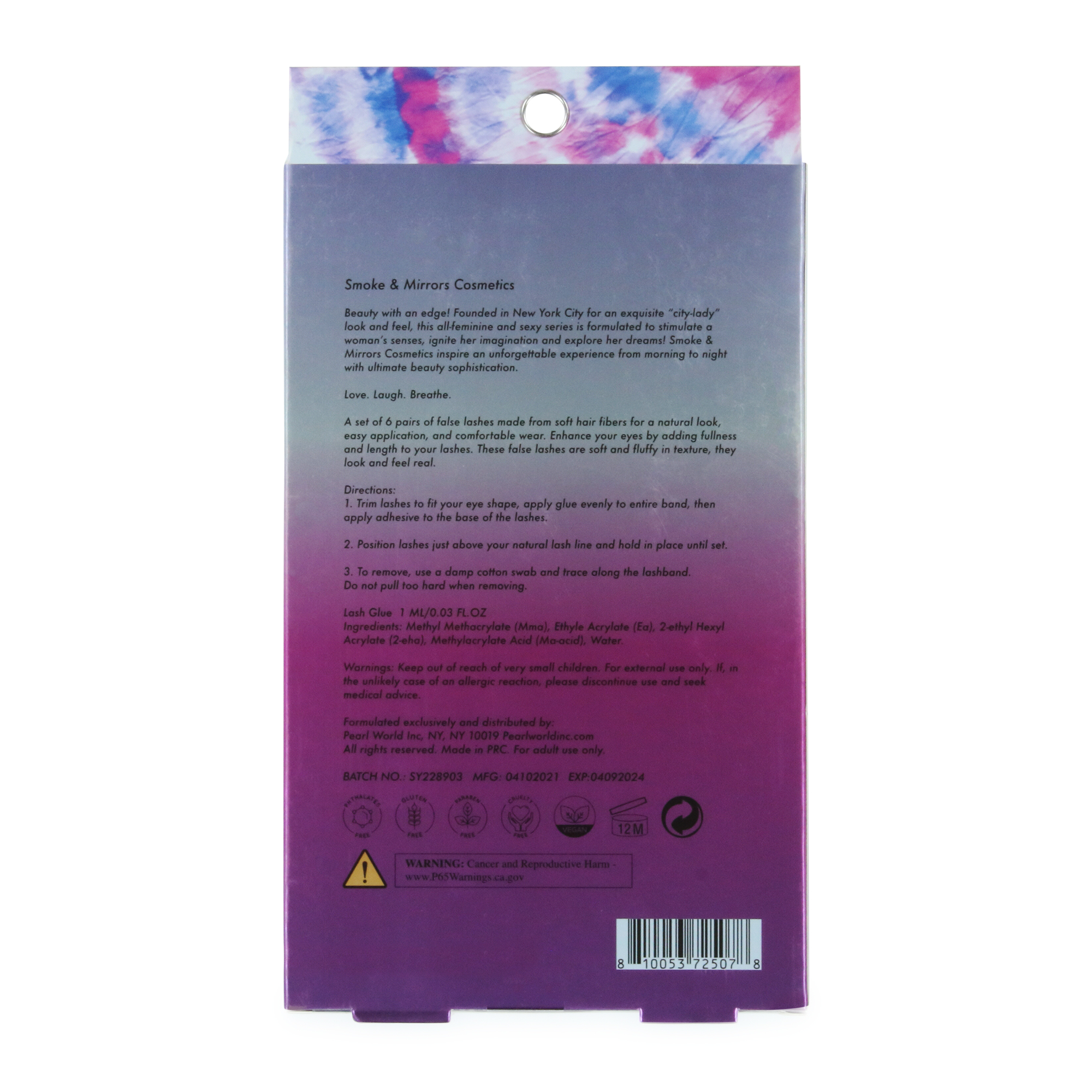 Smoke & Mirrors 6-Pairs False Eyelashes & Glue Set