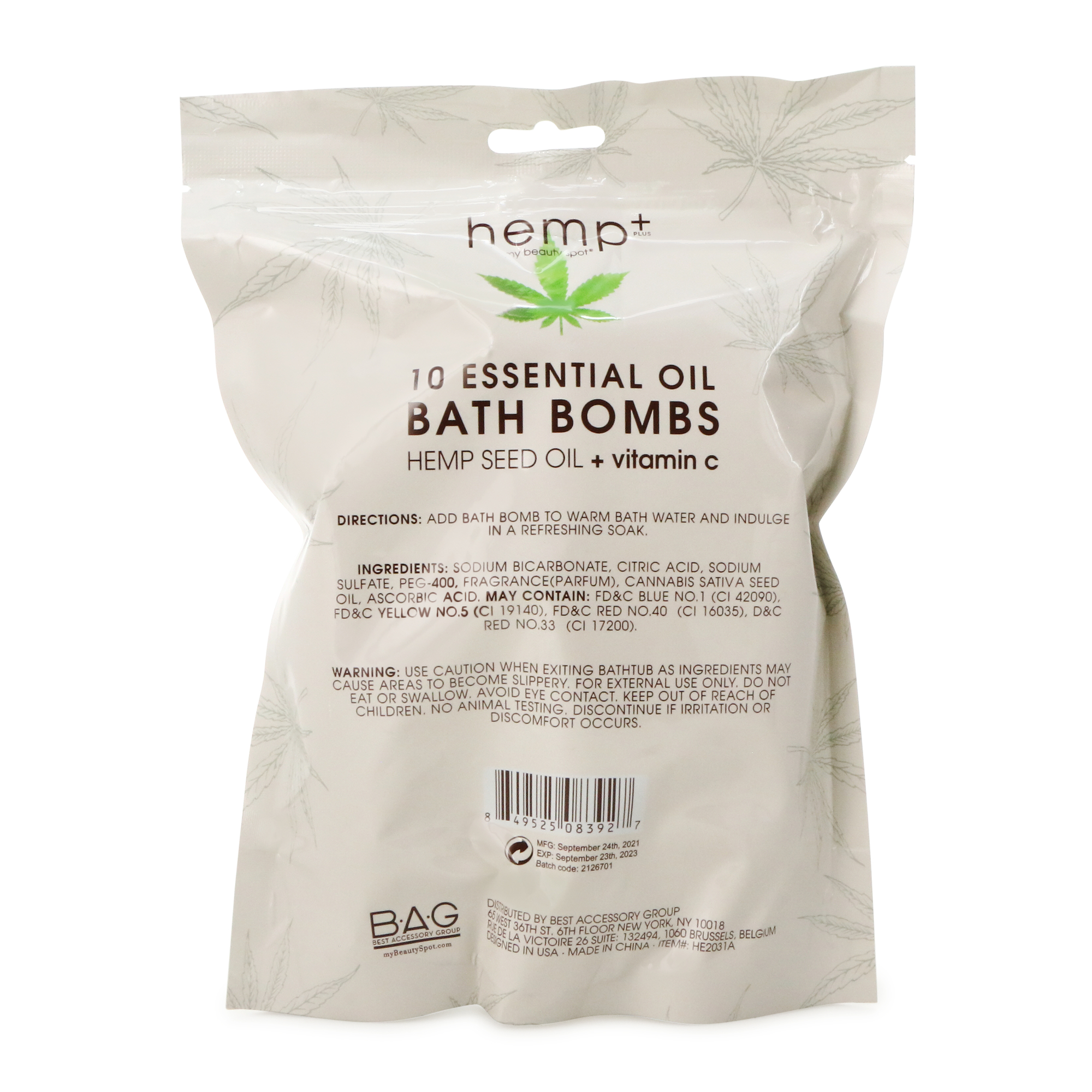Hemp Seed Oil + Vitamin C Bath Bombs 10-Count