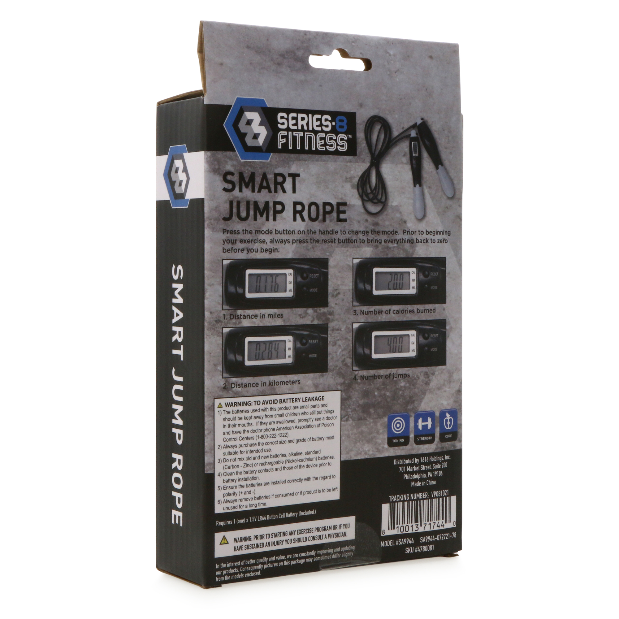 Series-8 Fitness™ 9ft Smart Jump Rope With LED Display