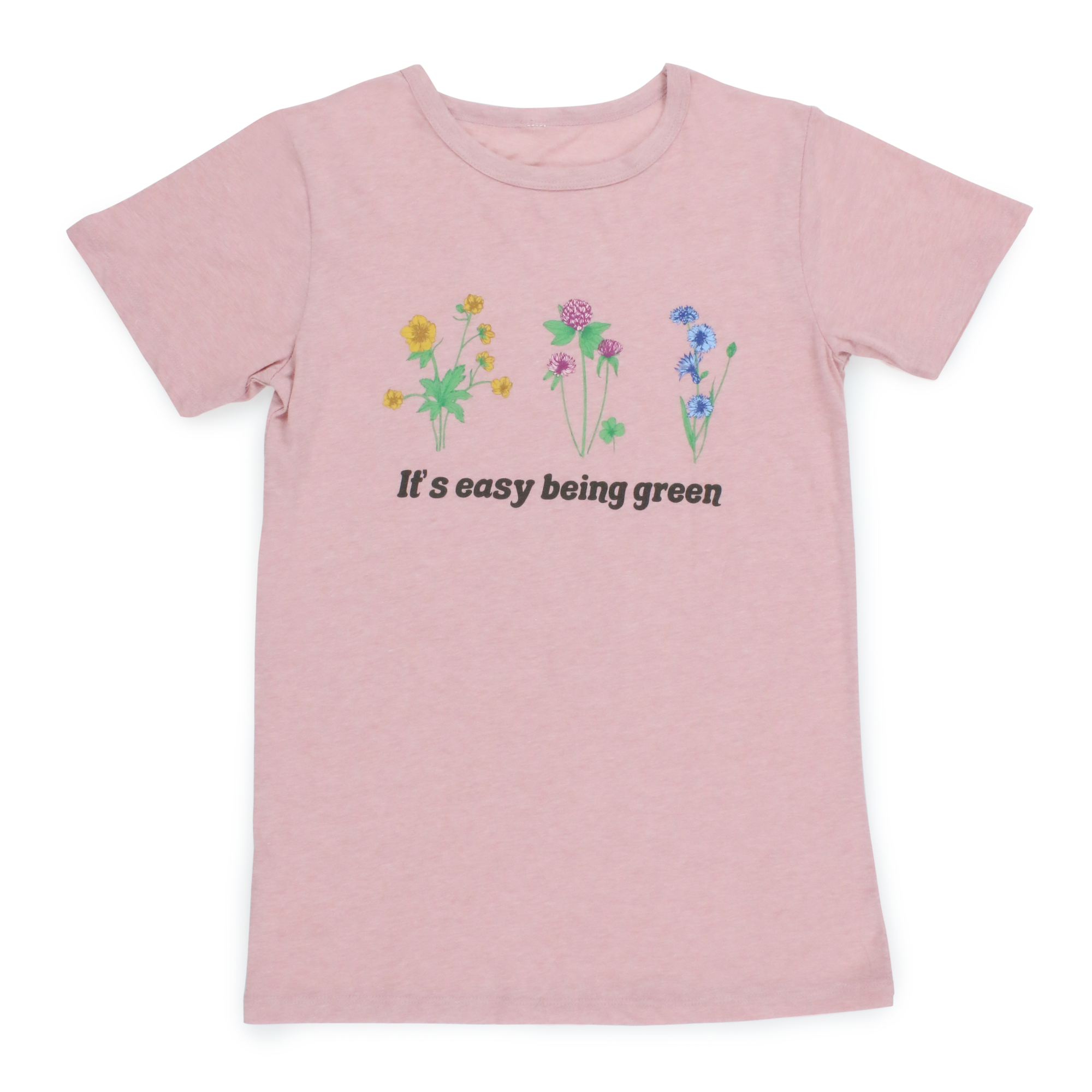 Juniors 'It's Easy Being Green' Floral Graphic Tee