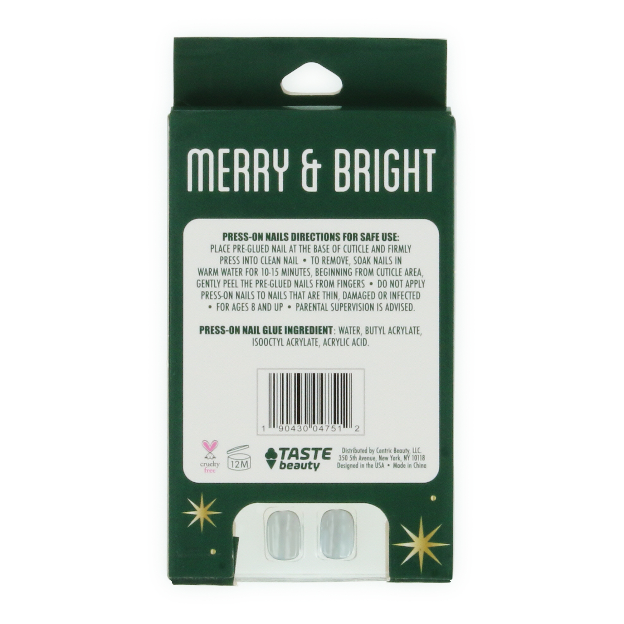 Merry & Bright Press-On Nails 18-Piece Set