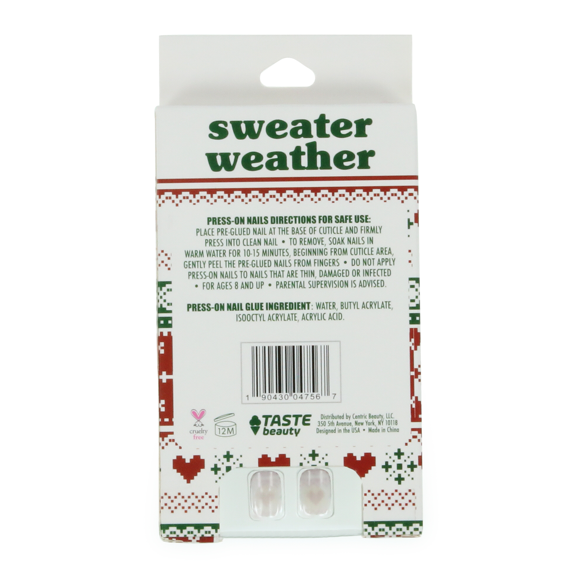 Sweater Weather Press-On Nails 18-Piece Set
