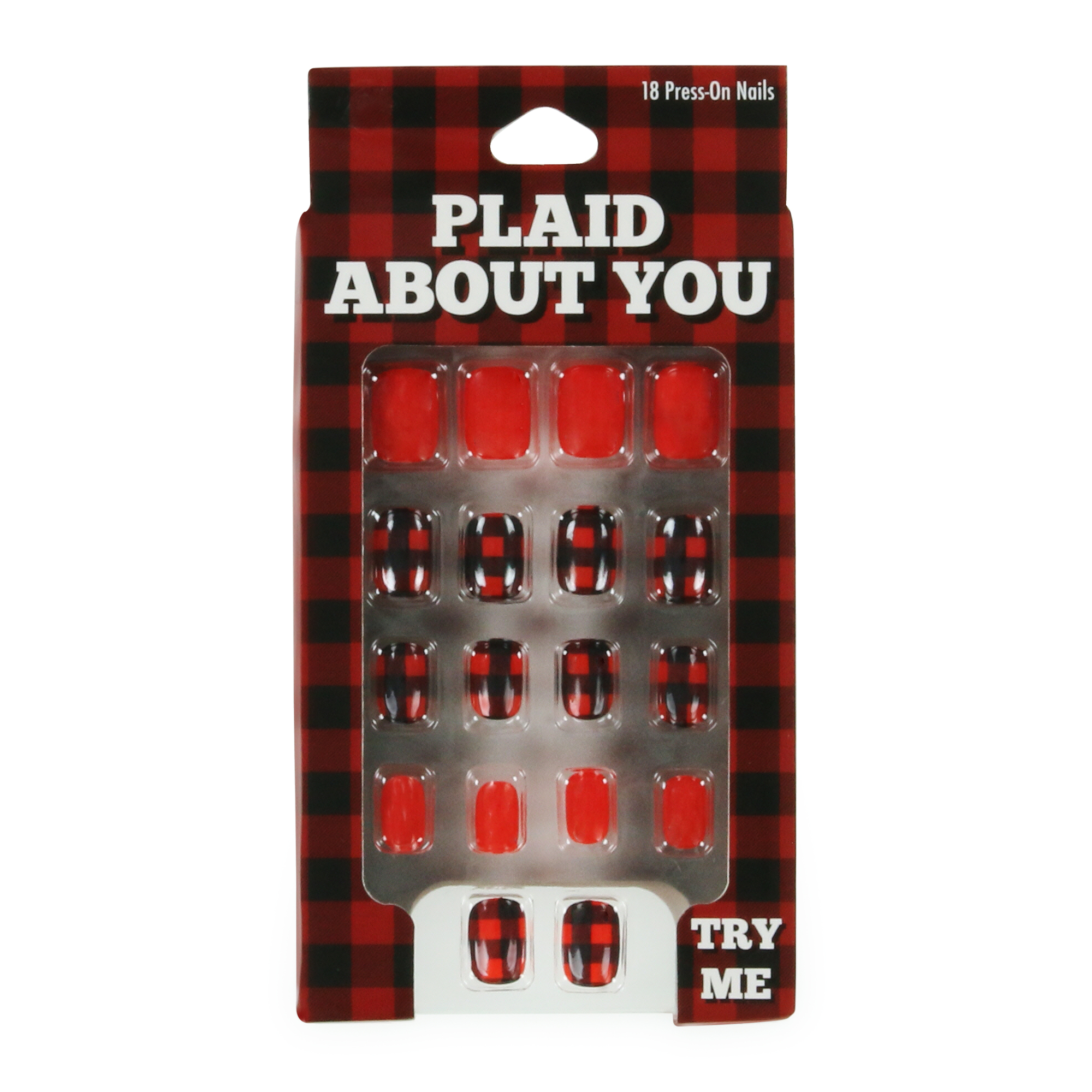 Plaid Press-On Nails 18-Piece Set