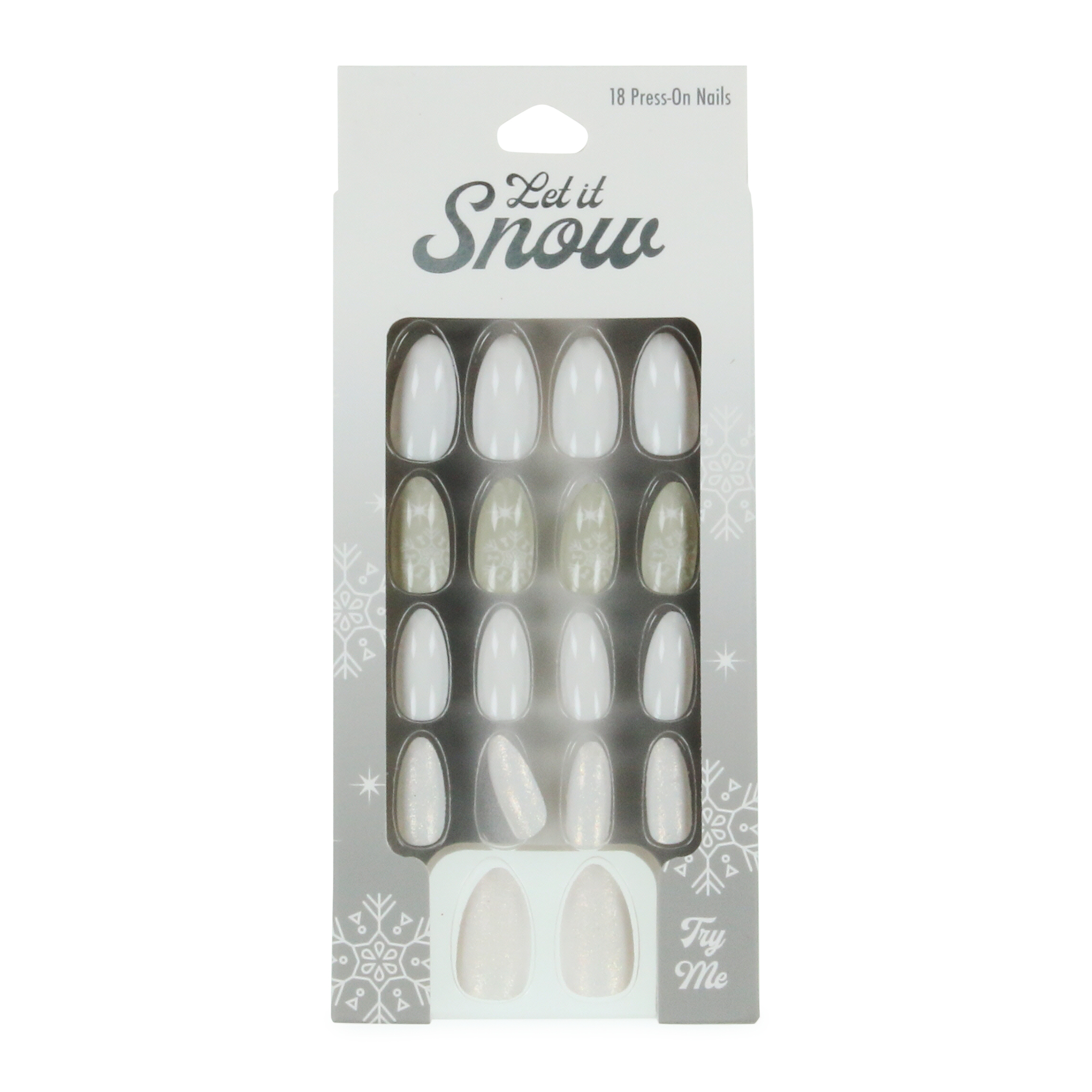 Let It Snow Press-On Nails 18-Piece Set