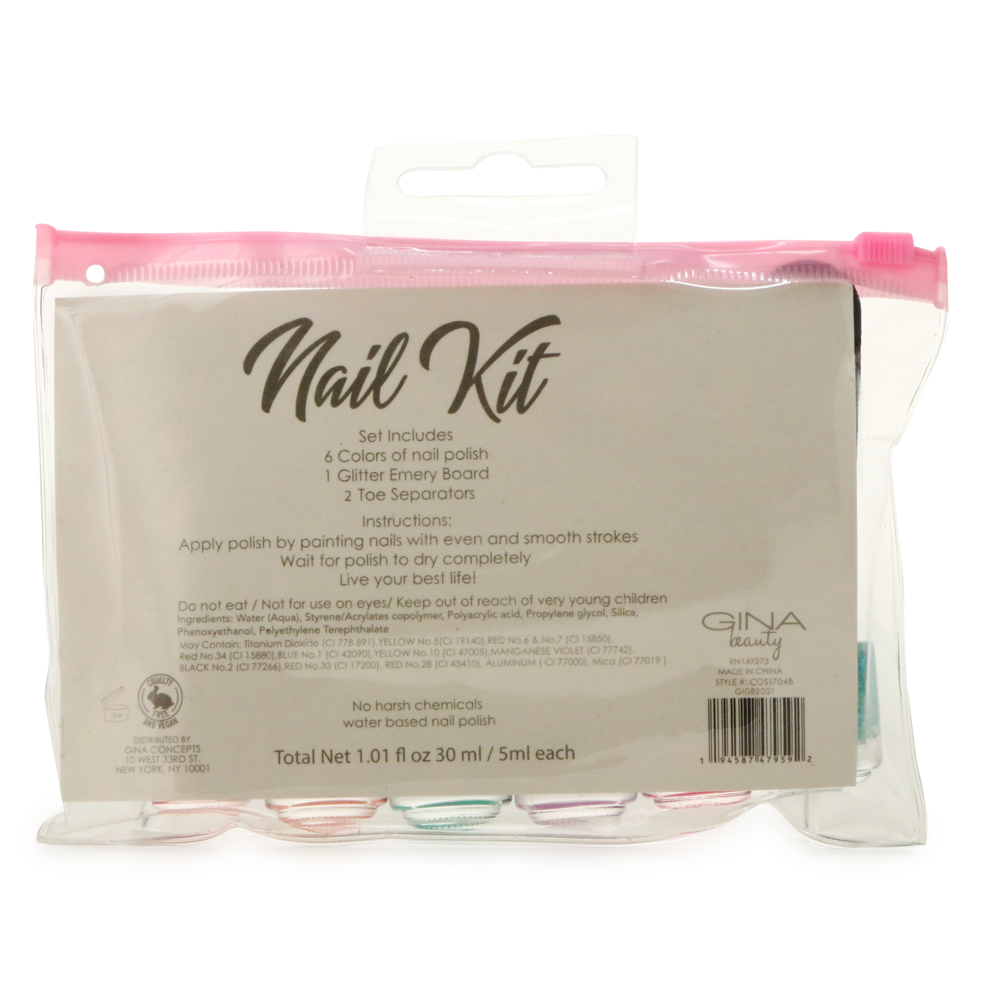 Sweet Treats Nail Kit With 6 x Nail Polish