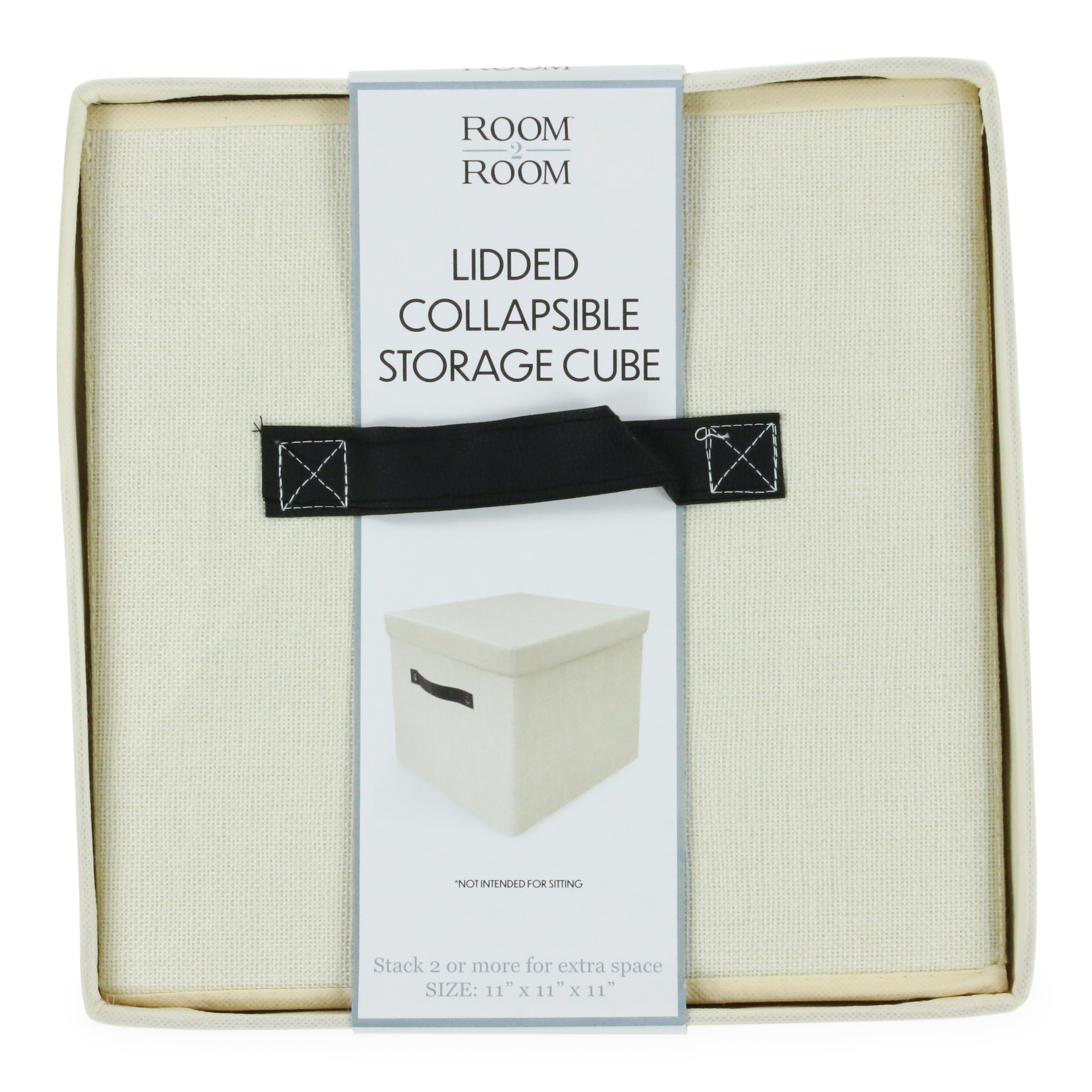 Collapsible Storage Bin With Lid 11in x