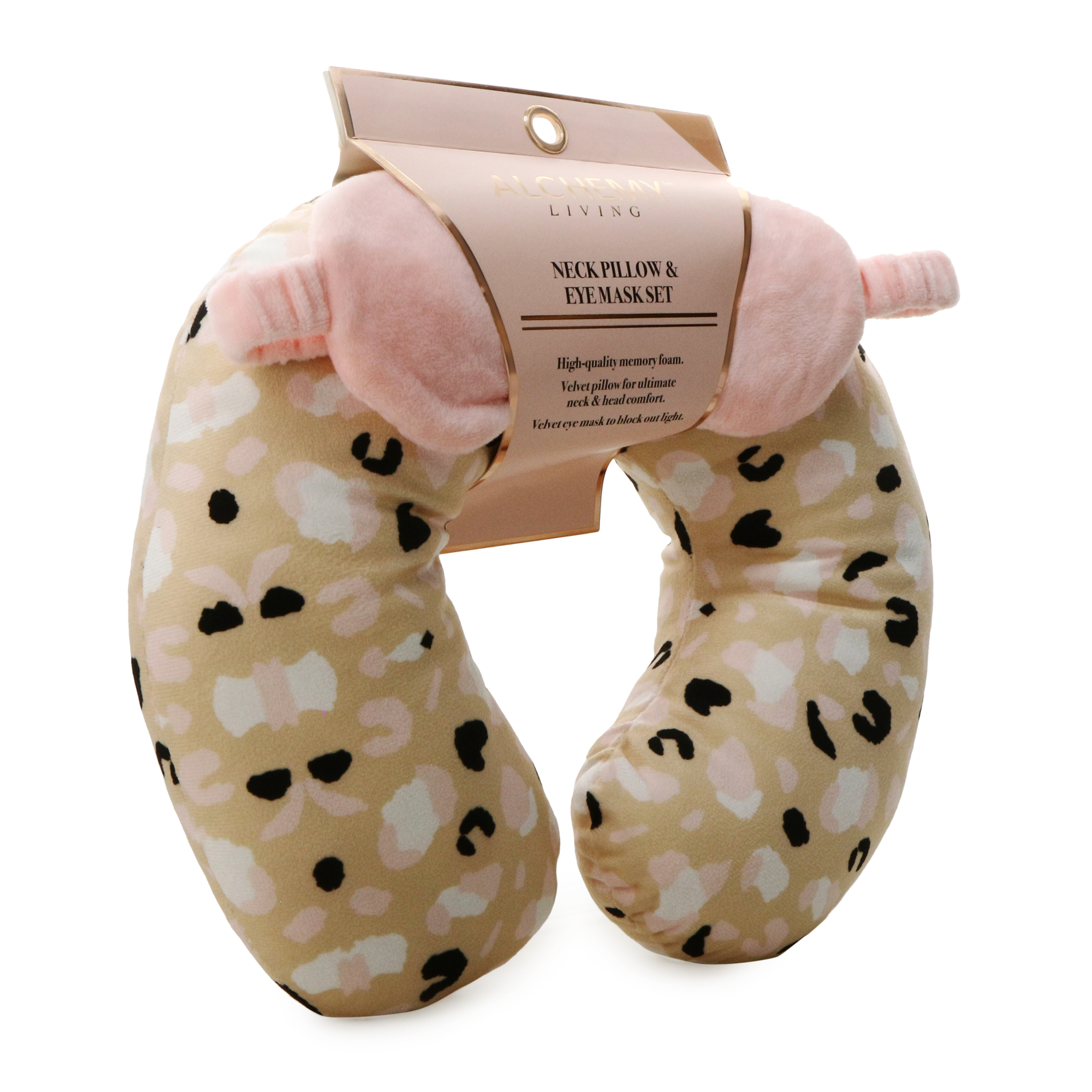 Alchemy Living™ Velvet Neck Pillow & Eye Mask Set