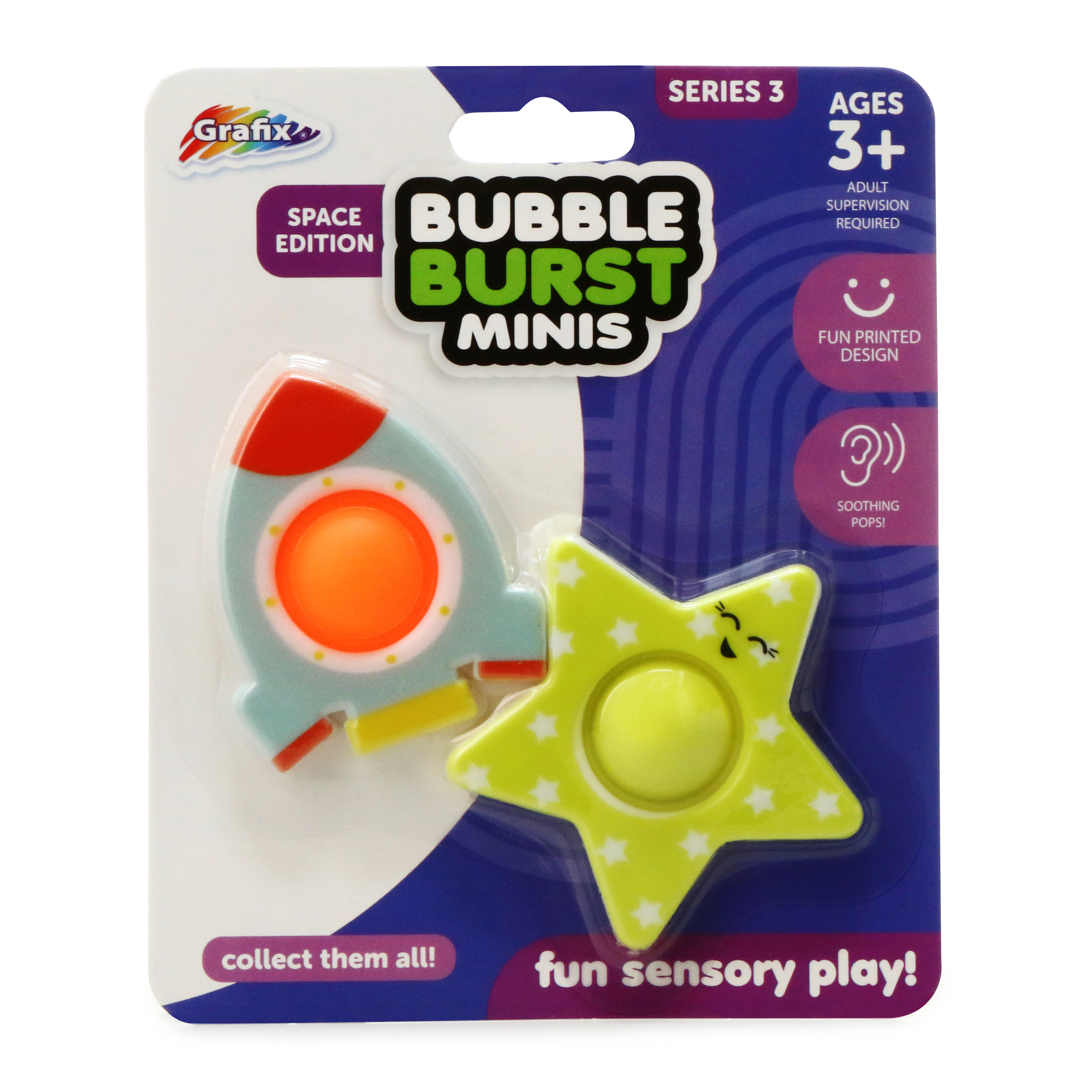 Grafix® Bubble Burst Minis Sensory Toy 2-Pack
