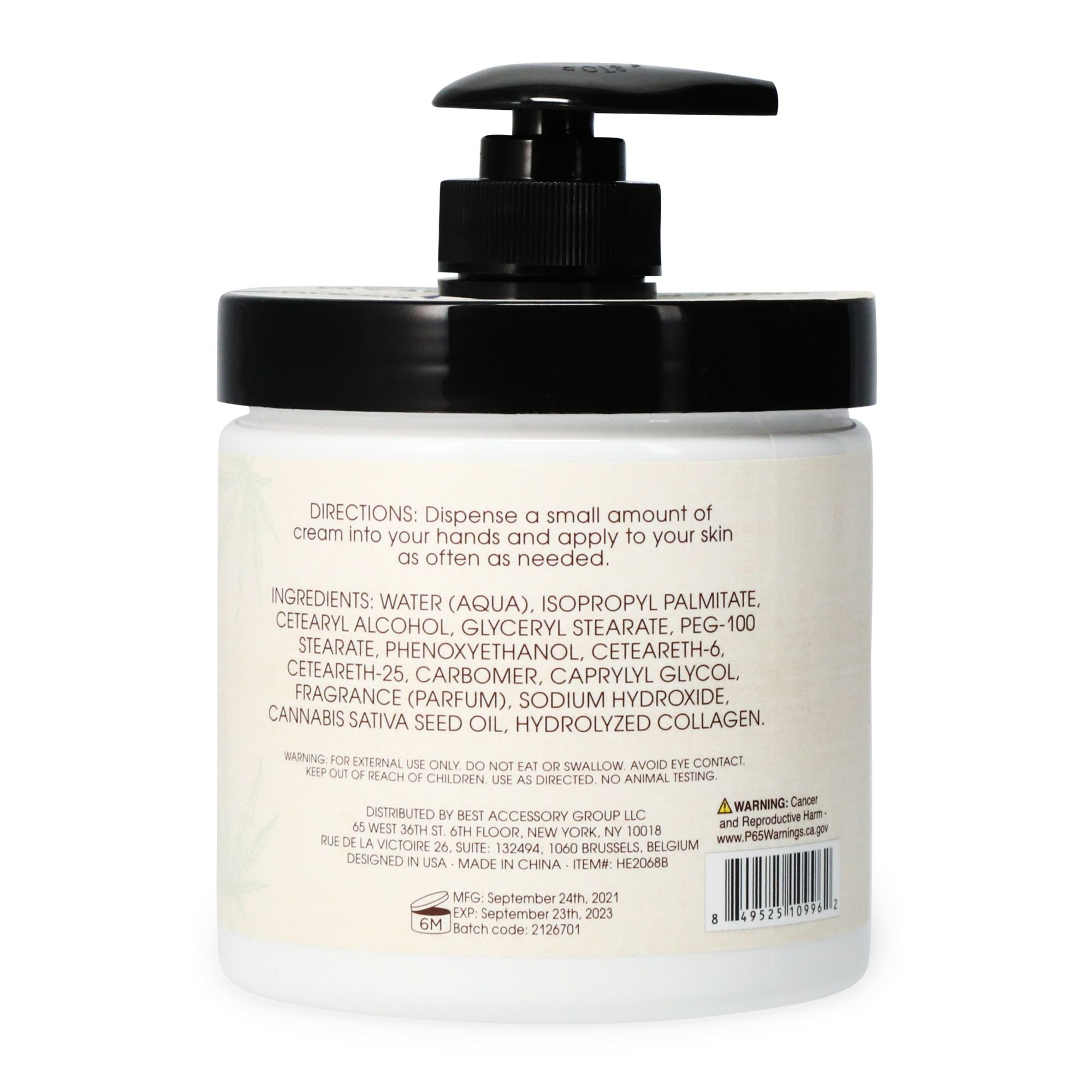 Hemp+ Skin Rescue Cream With Hemp Seed Oil + Collagen 16.9 Fl.oz