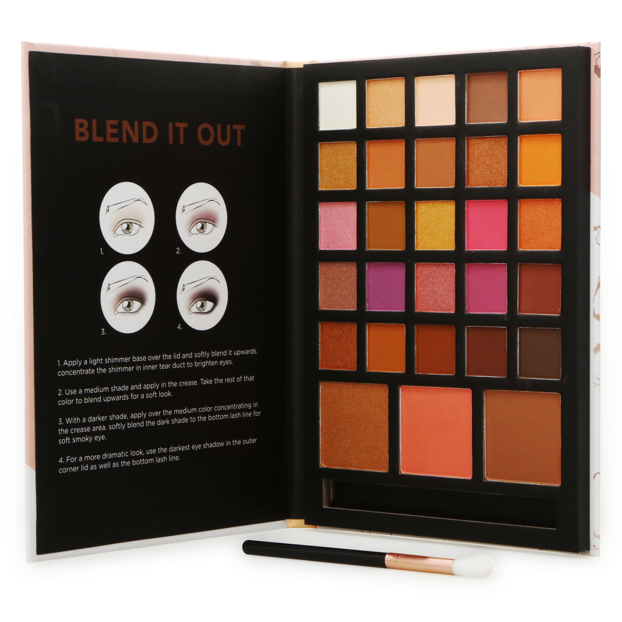 Profusion Pink Marble Beauty Book 28-Piece Makeup Palette