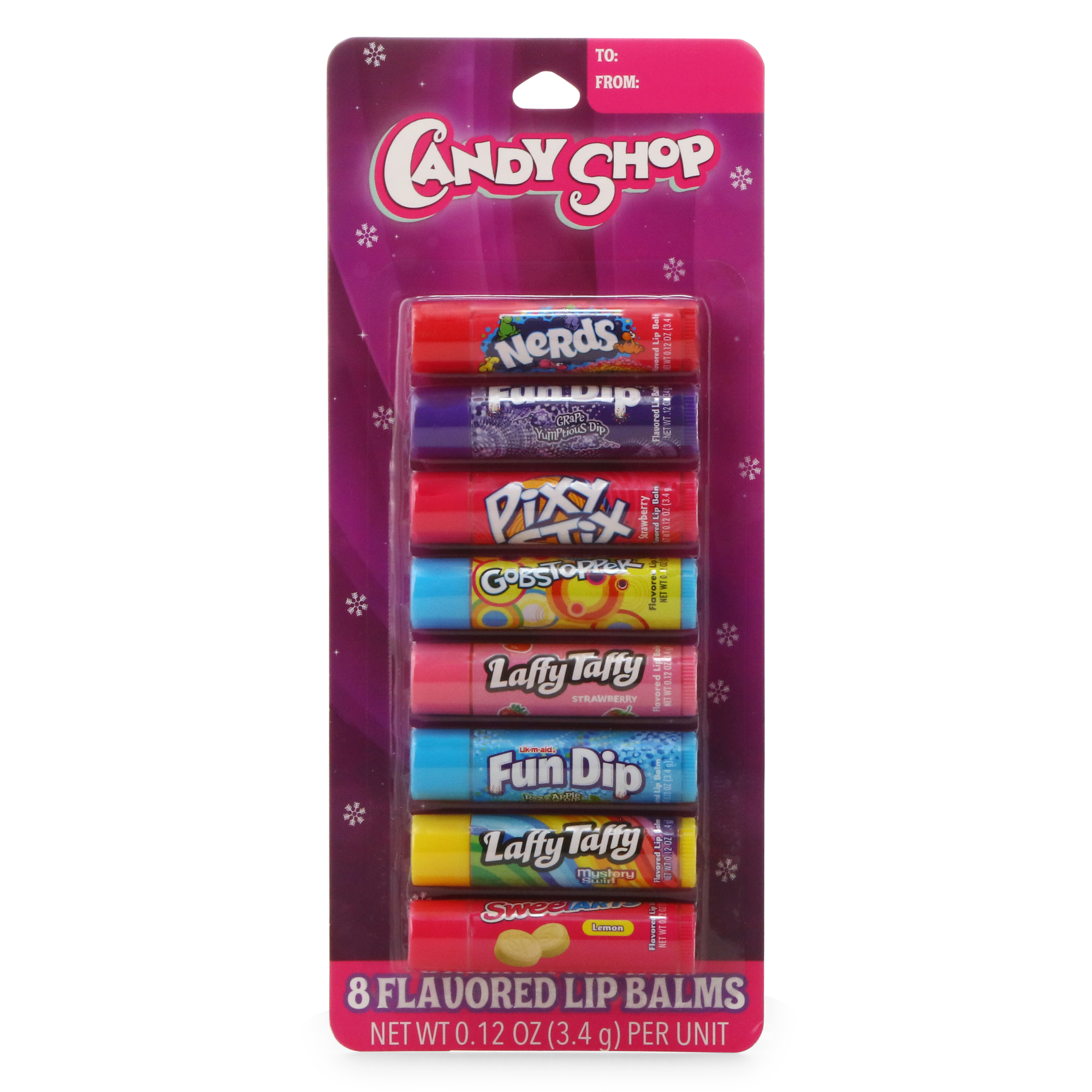 Candy Shop Flavored Lip Balms 8-Count