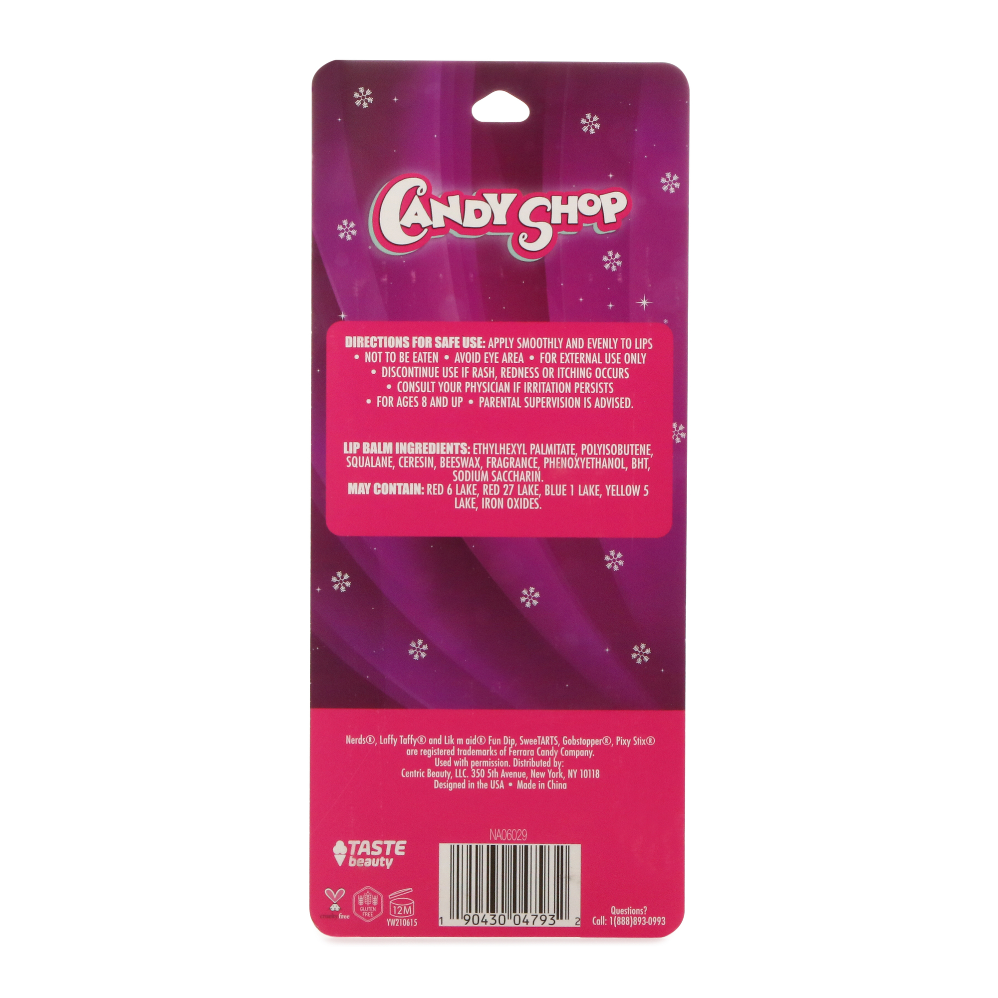 Candy Shop Flavored Lip Balms 8-Count