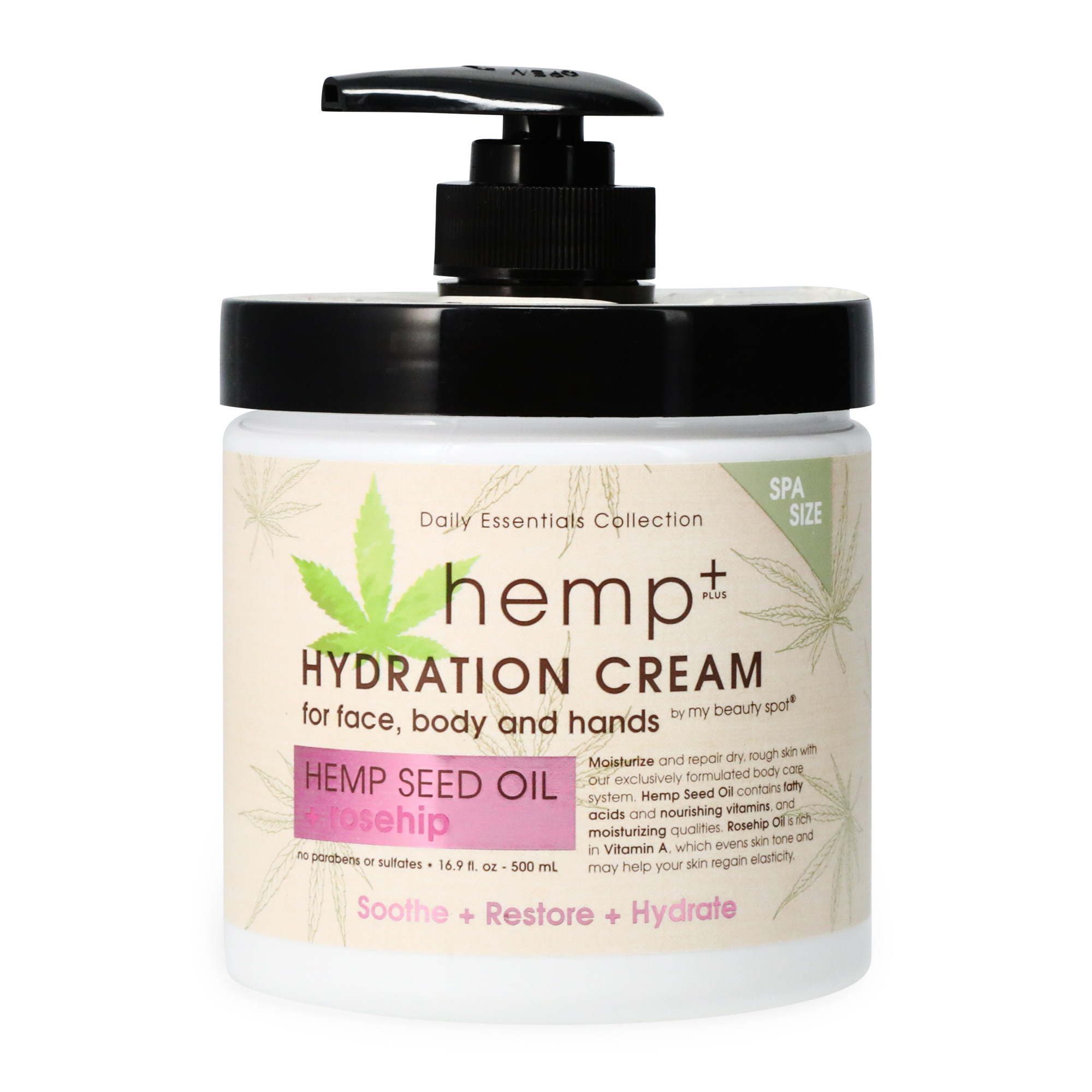 Hemp+ Hydration Cream With Hemp Seed Oil + Rosehip 16.9 Fl.oz