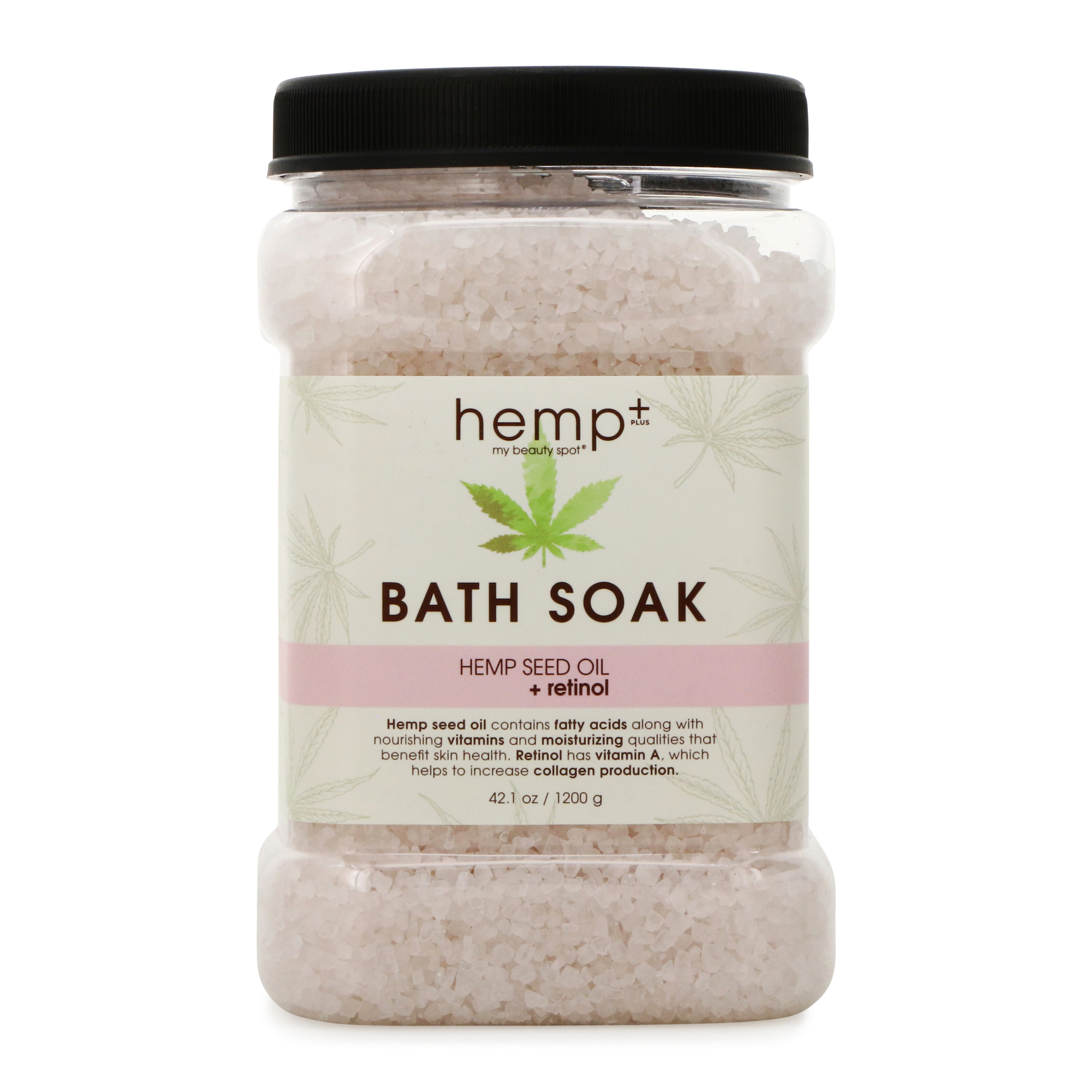Hemp+ Bath Soak With Hemp Oil & Retinol 42oz