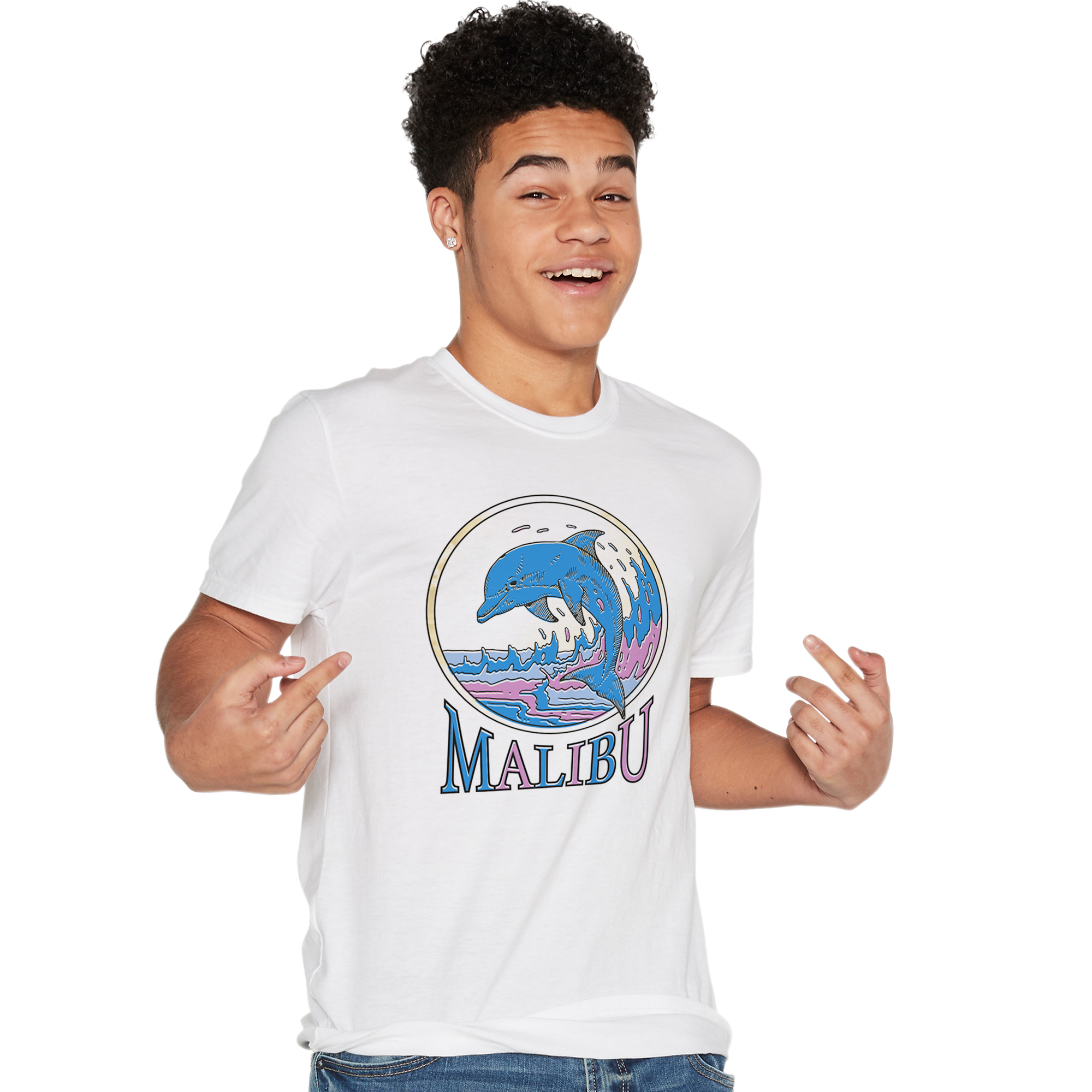 Malibu, California Dolphin Graphic Tee
