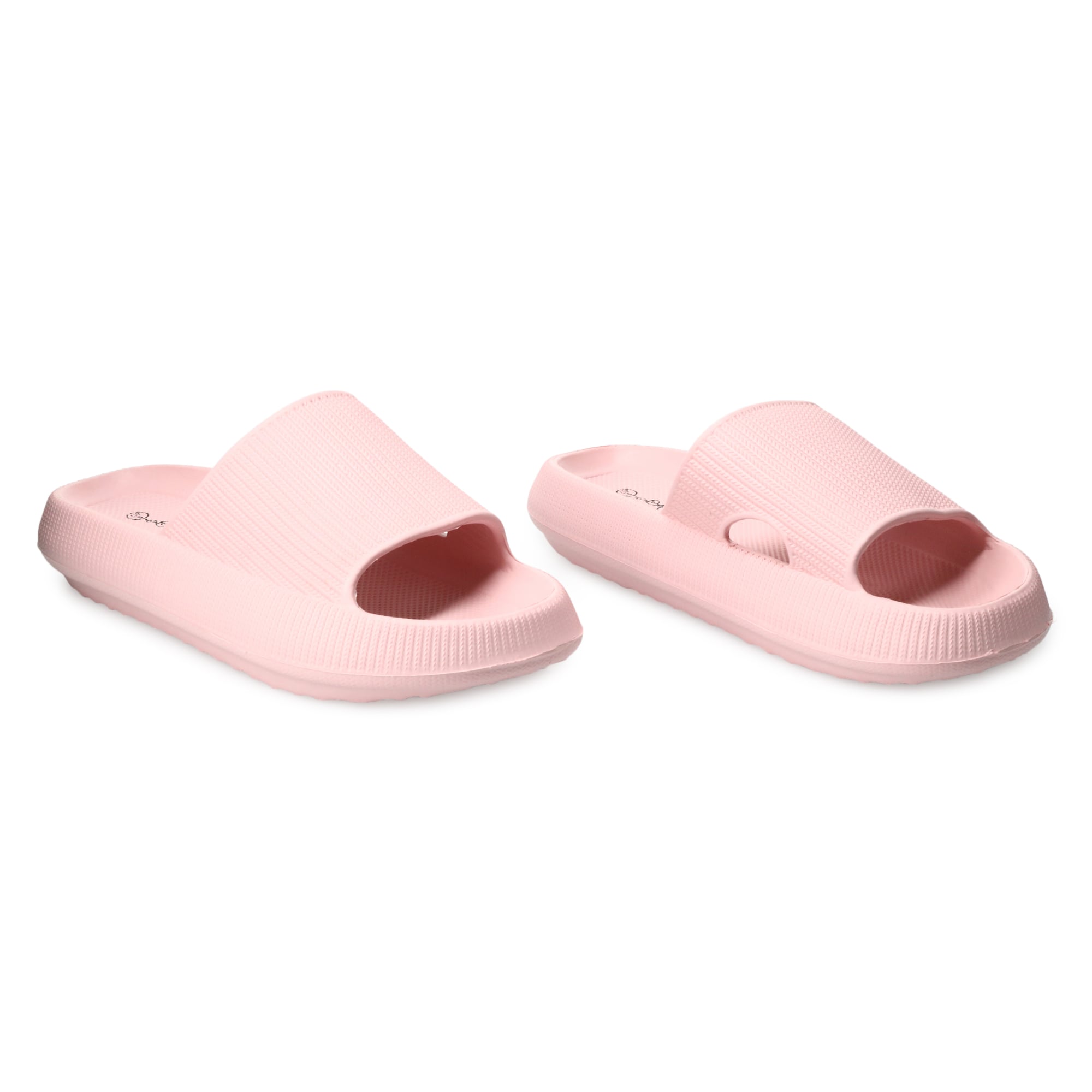 Ladies Pink Puff Slide Sandals