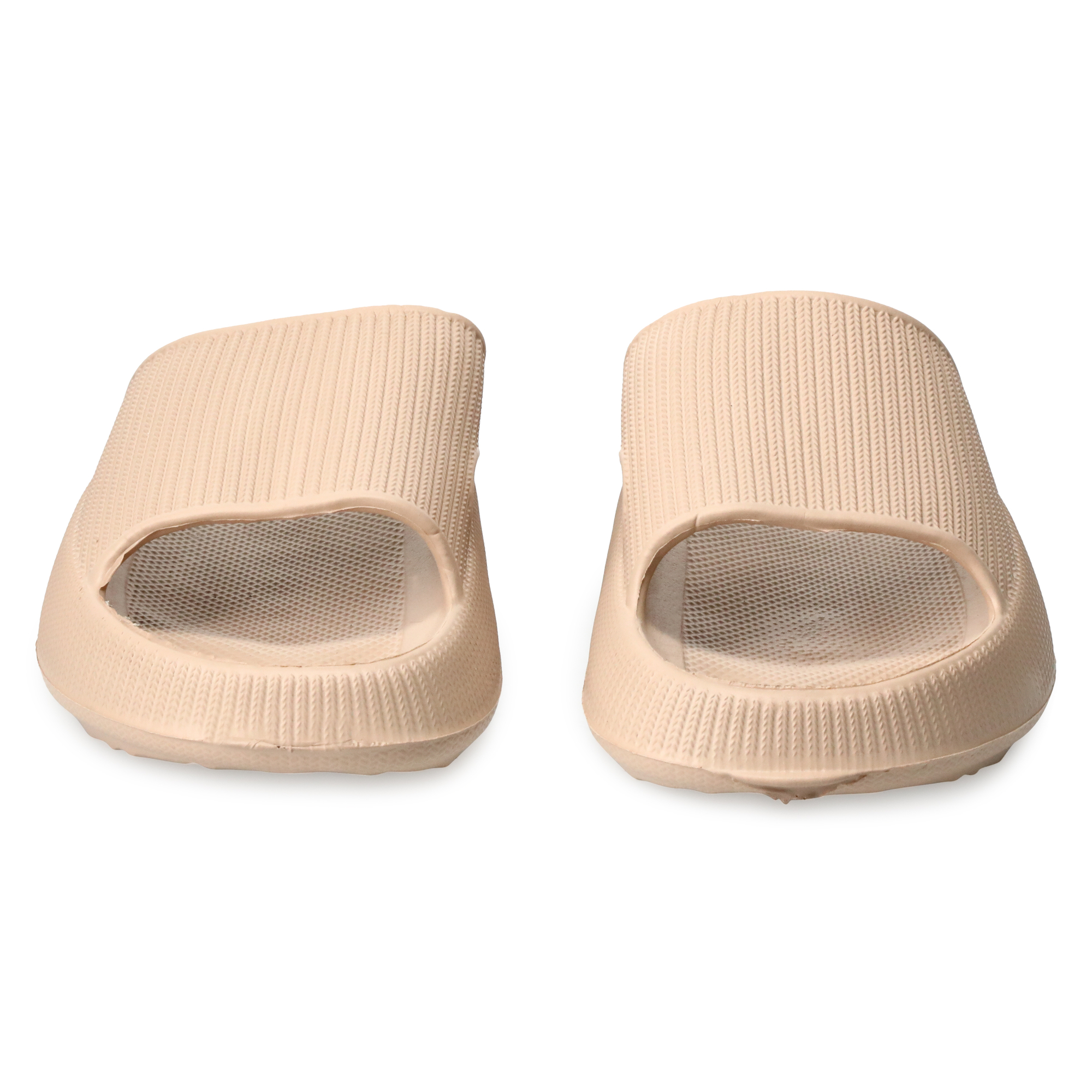 Ladies Nude Puff Slide Sandals