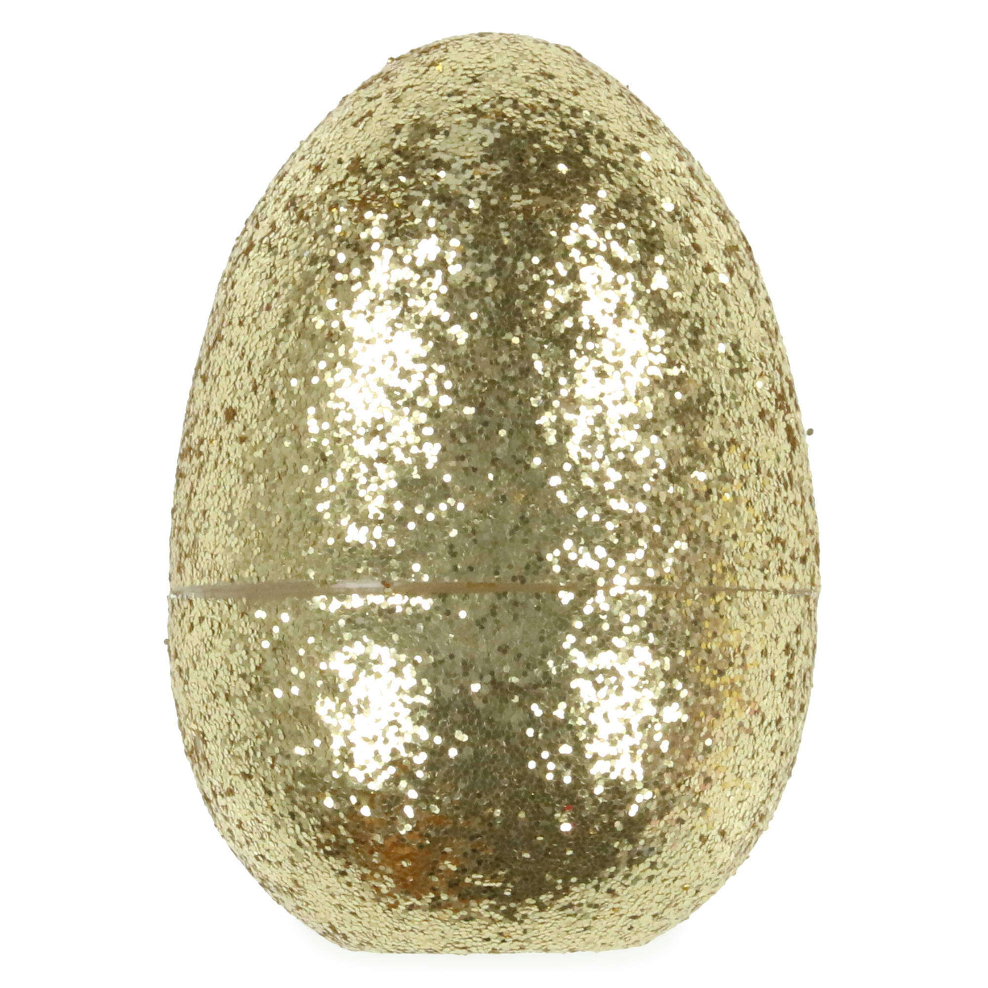 Extra Large Fillable Gold Glitter Easter Egg 6in