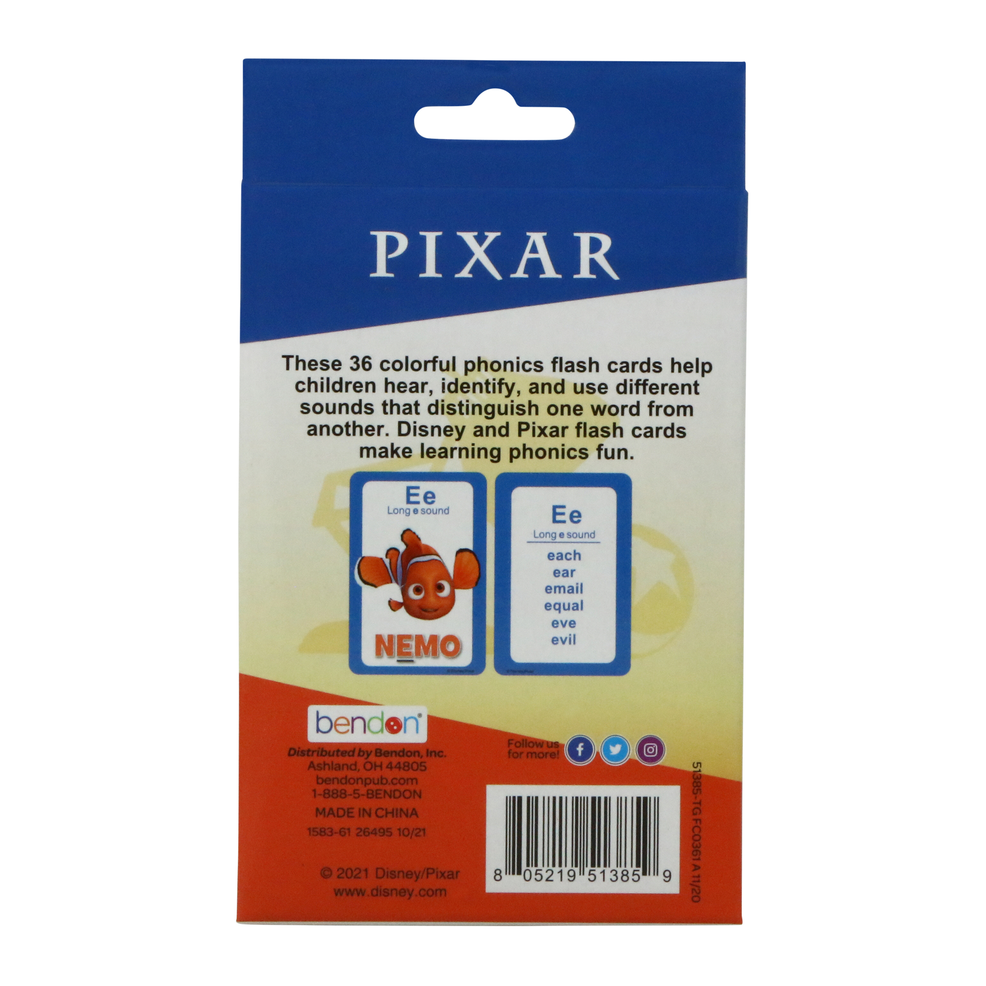 Disney-Pixar® Phonics Flash Cards 36-Count