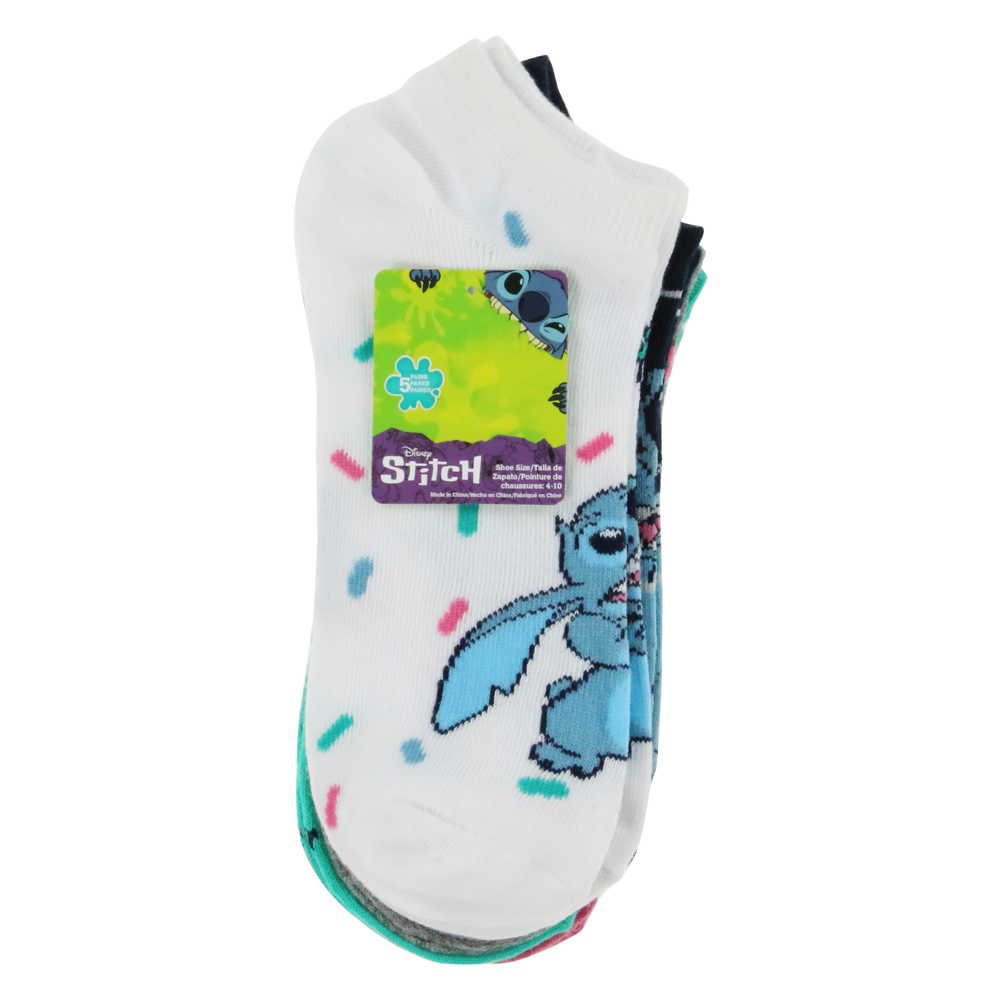 Disney Stitch Ankle Socks 5-Pack