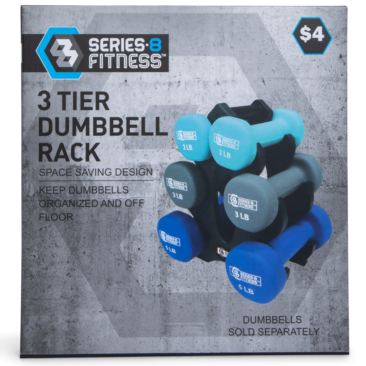 Series-8 Fitness™ 3-Tier Dumbbell Rack