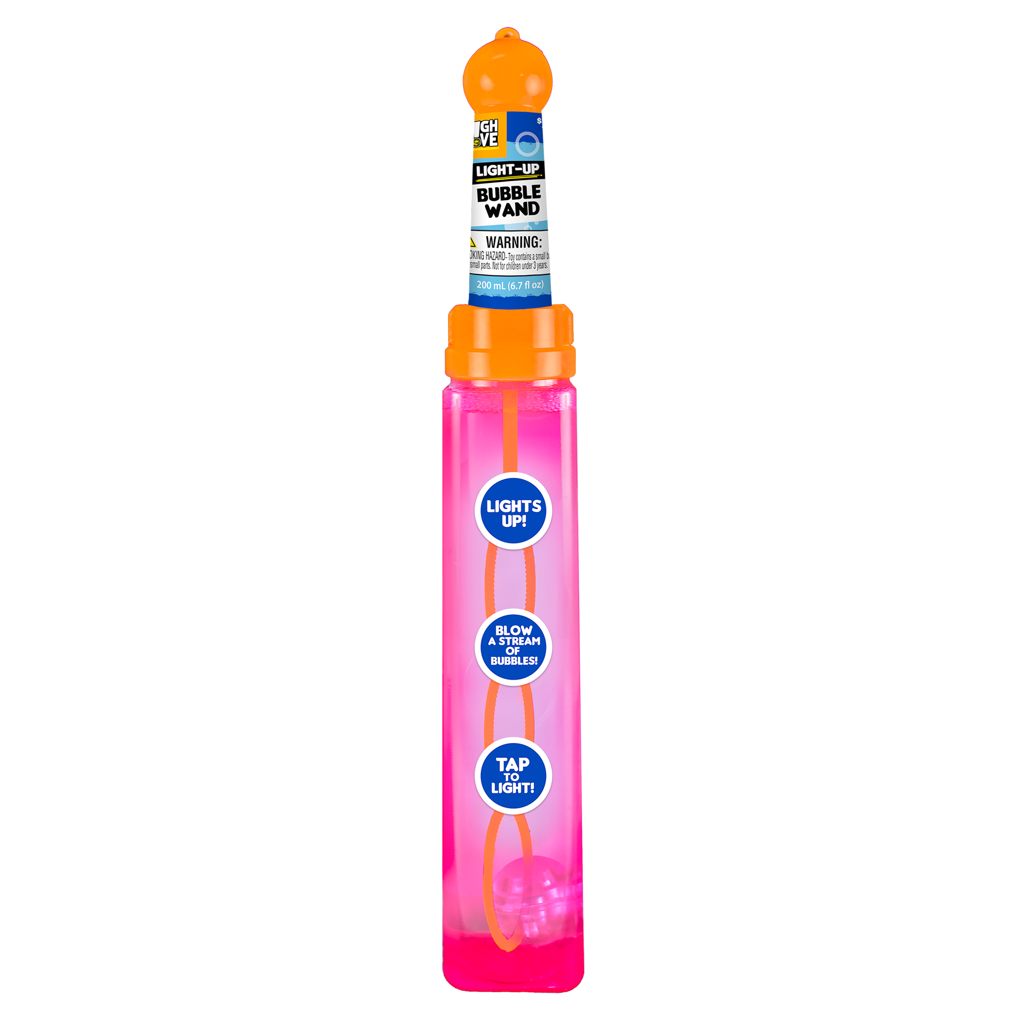 Light Up Bubble Wand & Solution 6.7oz (Styles May Vary)