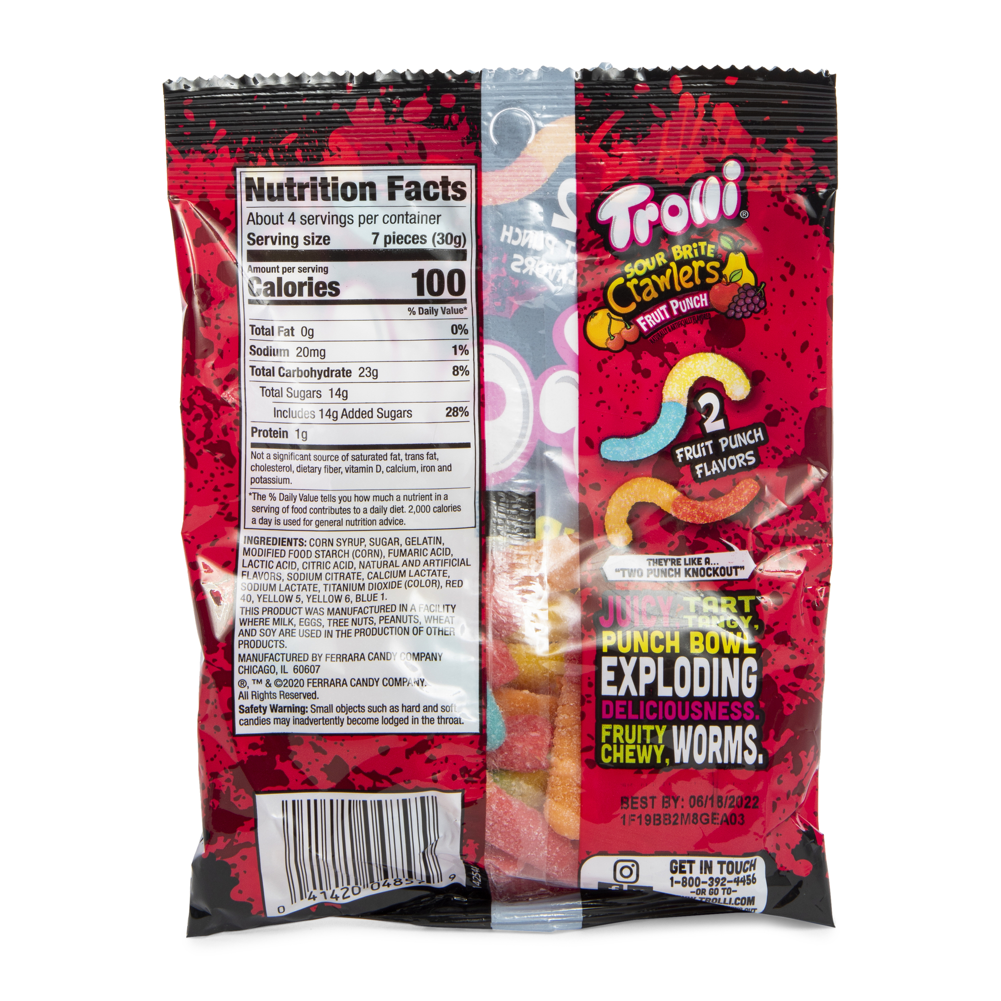 Trolli® Sour Brite® Crawlers Fruit Punch Gummi Candy 4oz