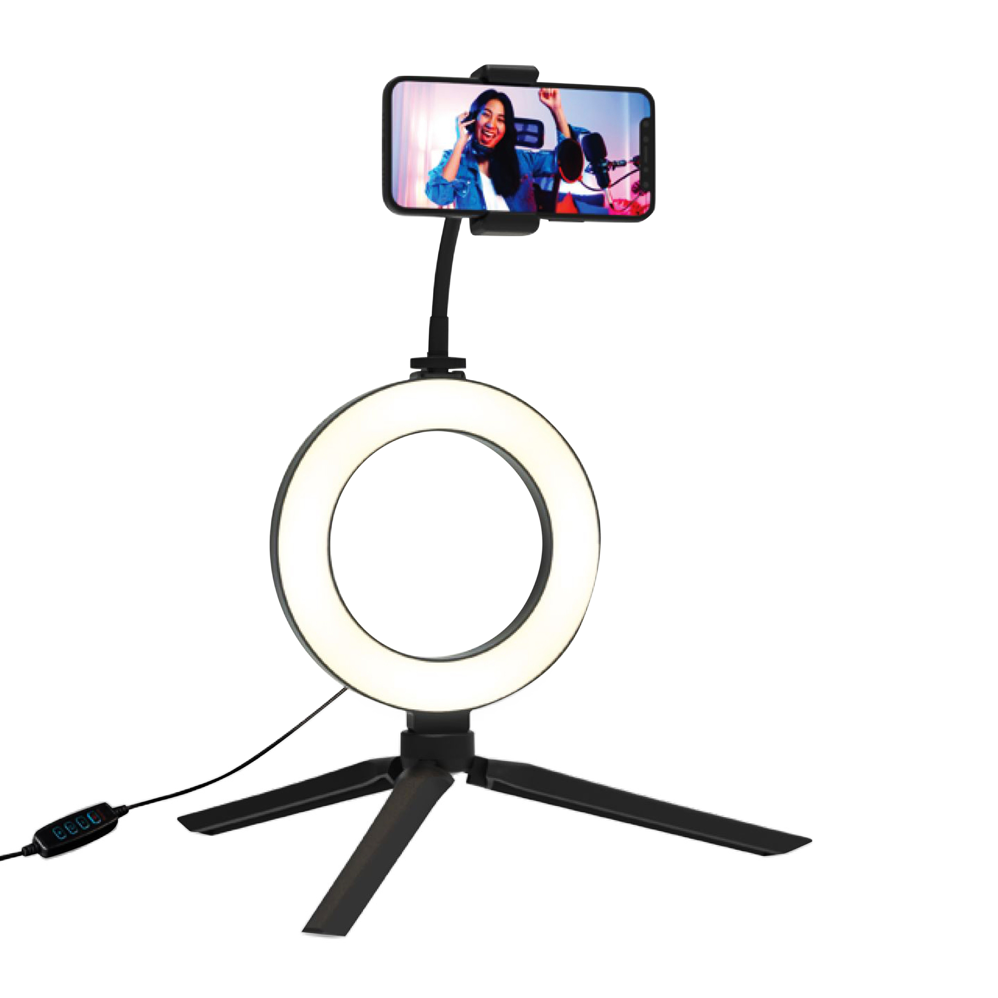6in Studio Ring Light + Phone Tripod