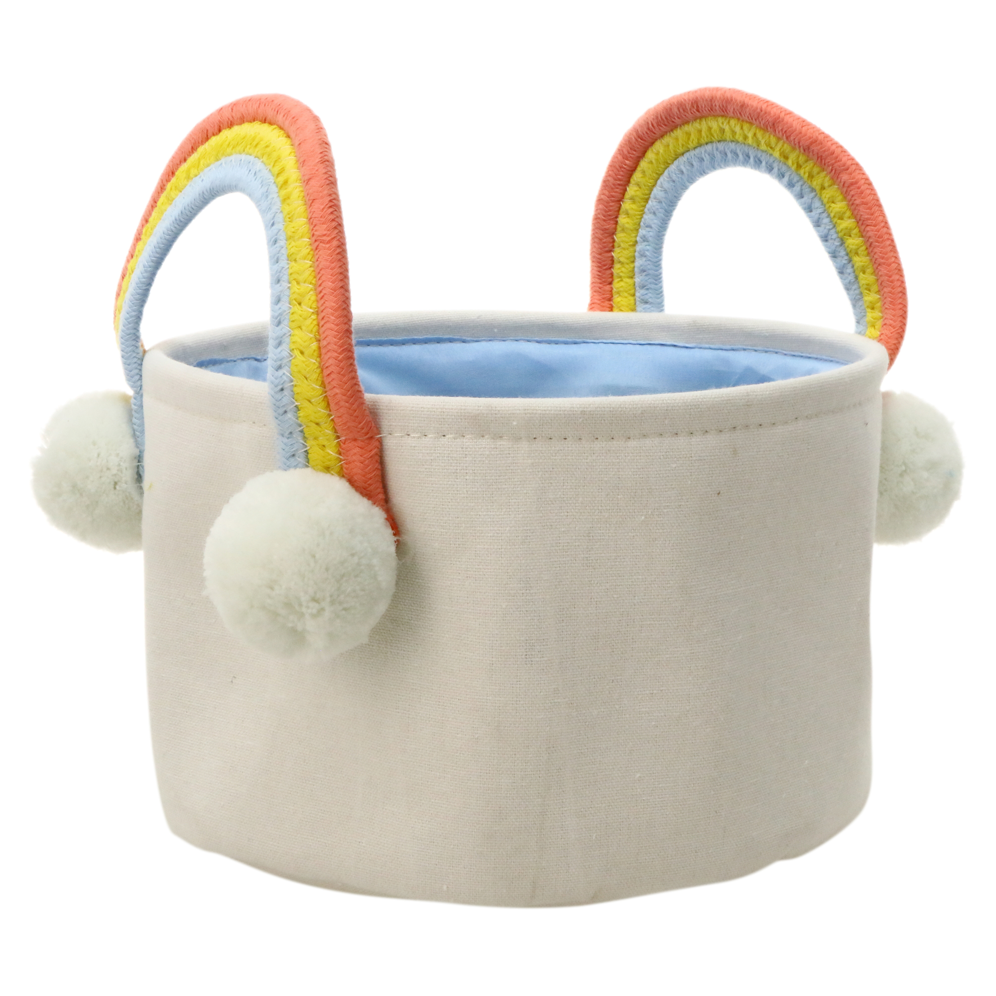 Rainbow Fabric Easter Basket 9in