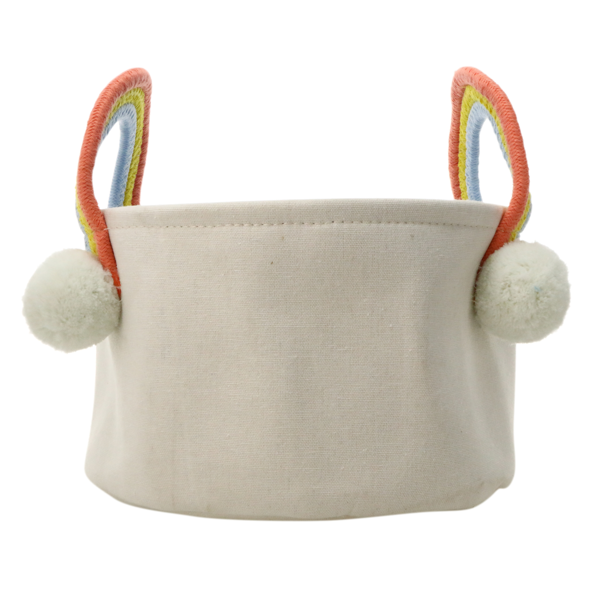 Rainbow Fabric Easter Basket 9in